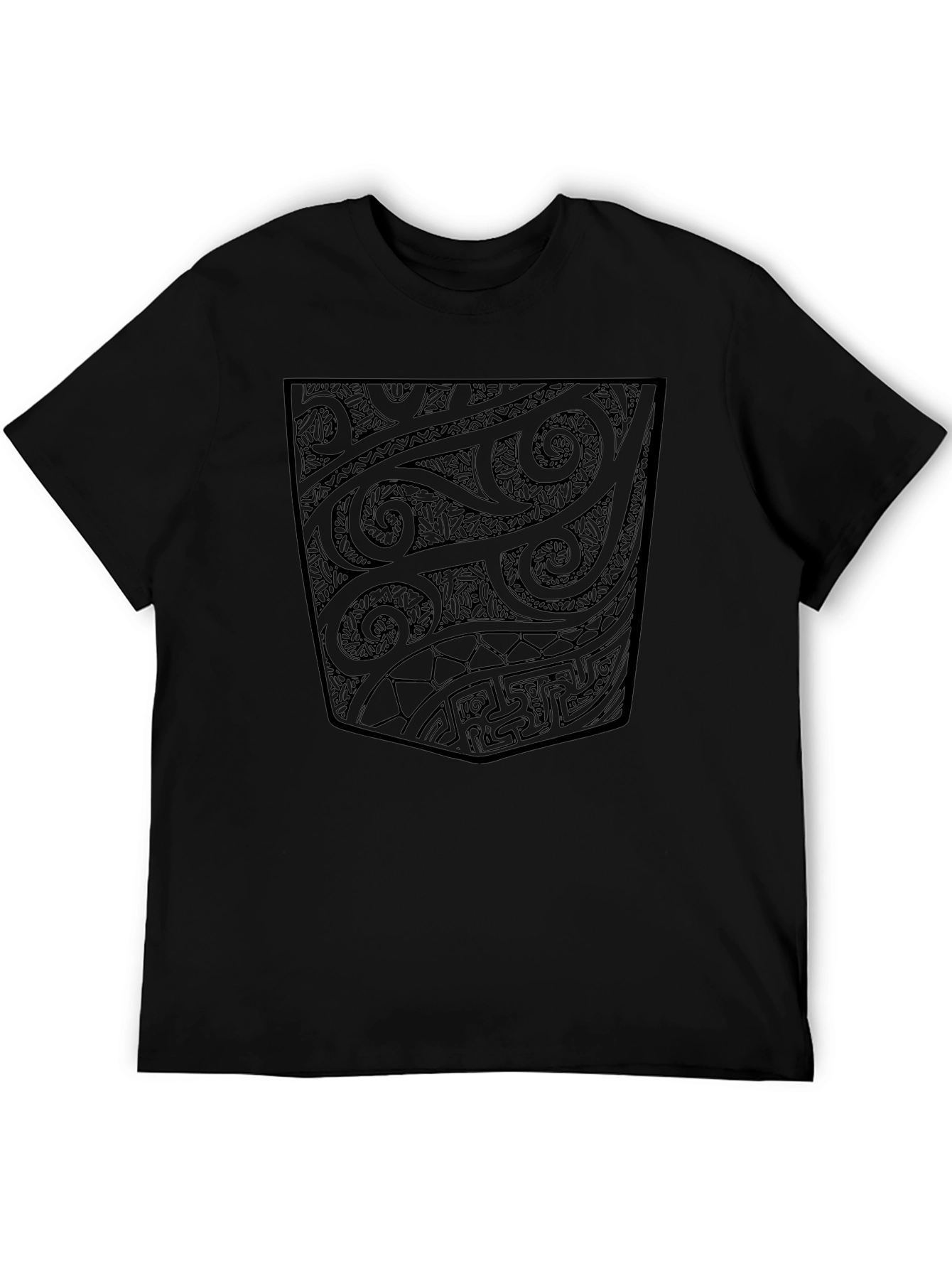 Stylish Black Tribal Pattern Tee
