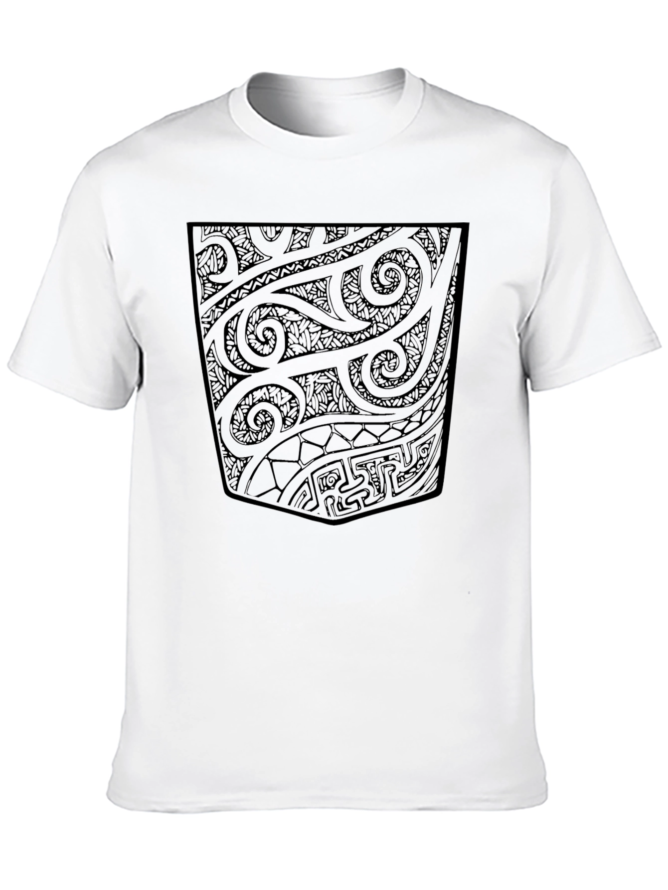 Stylish Black Tribal Pattern Tee