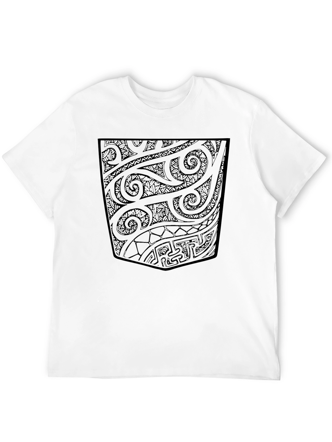 Stylish Black Tribal Pattern Tee