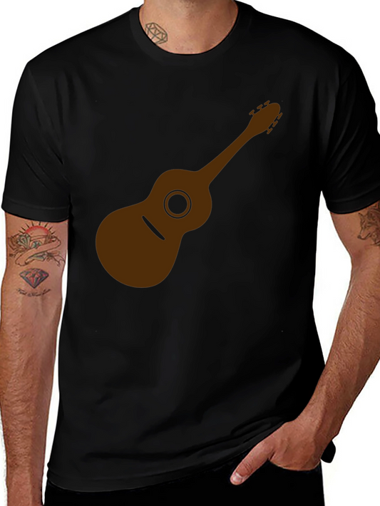Acoustic Guitar Graphic Tee - Soft Cotton Comfort