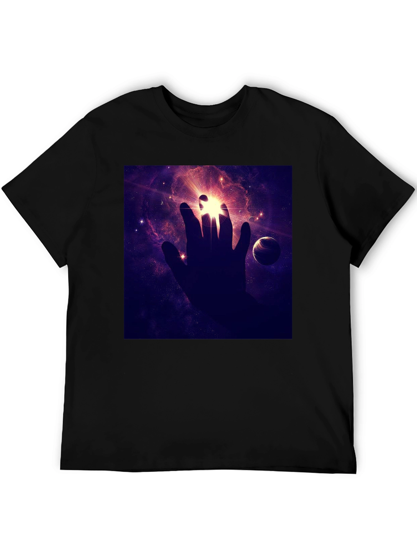 Cosmic Hand Graphic Tee - Black