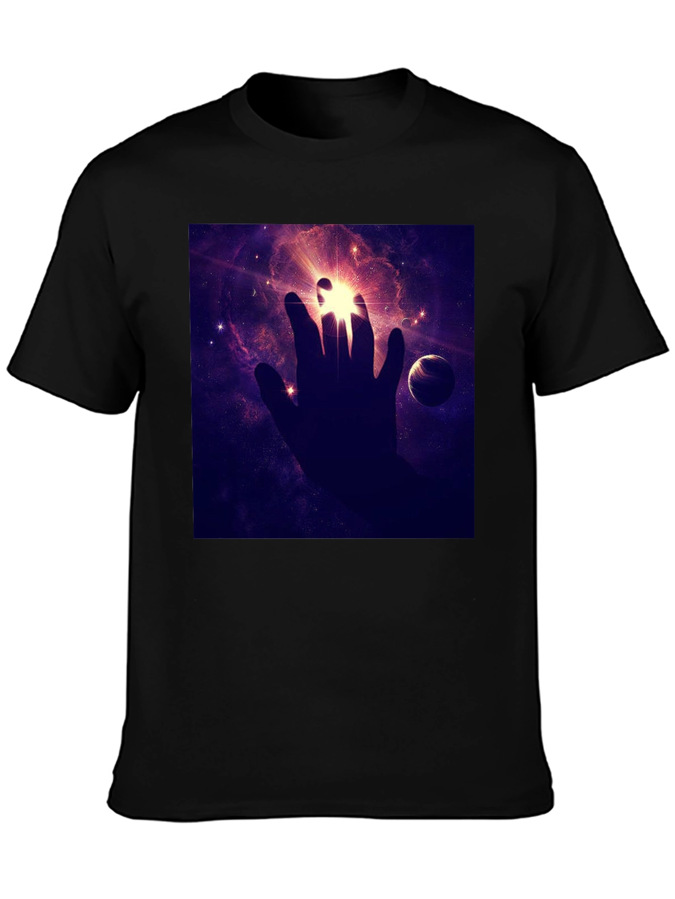Cosmic Hand Graphic Tee - Black