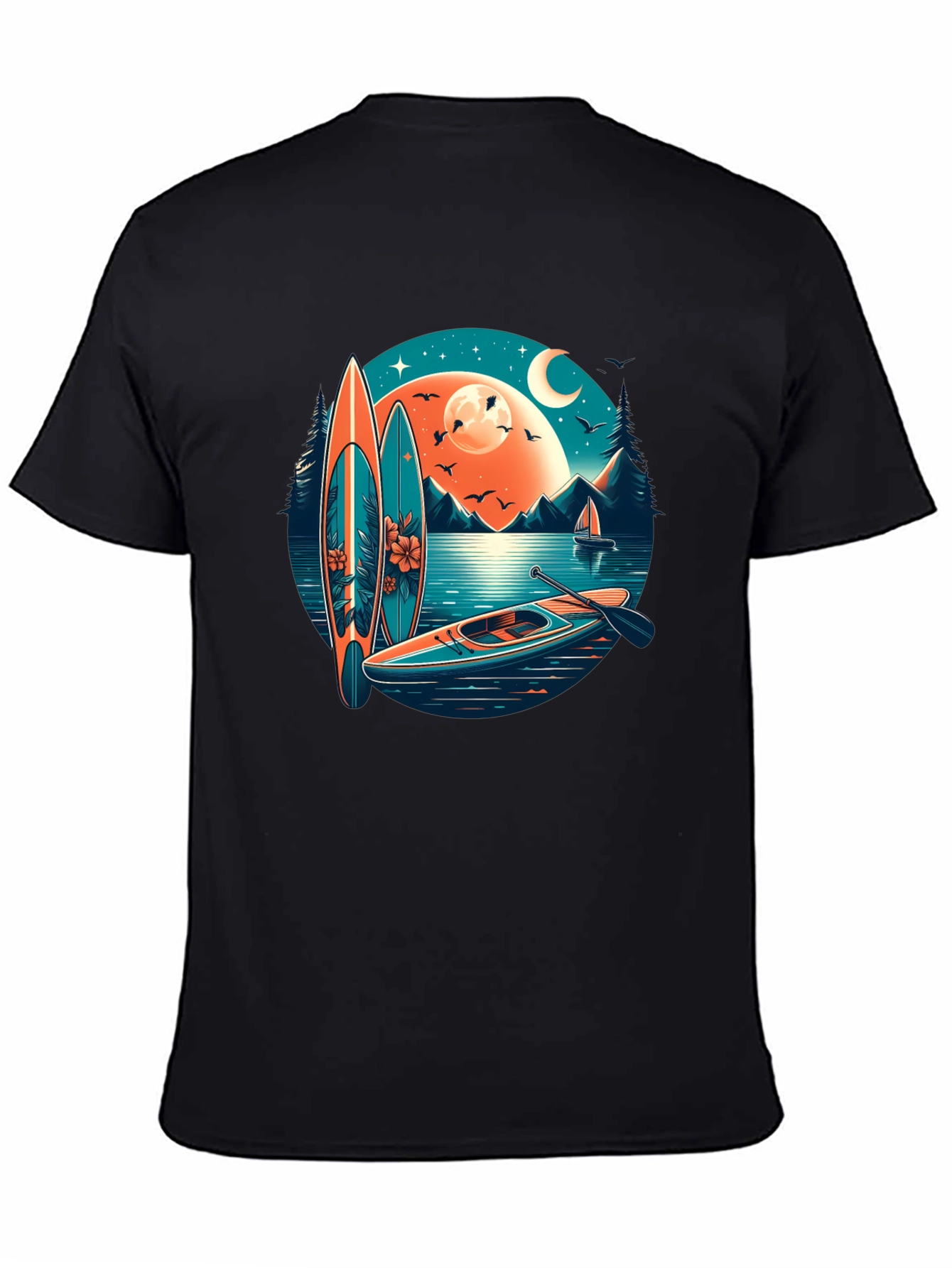 Tropical Kayak Adventure Graphic Tee