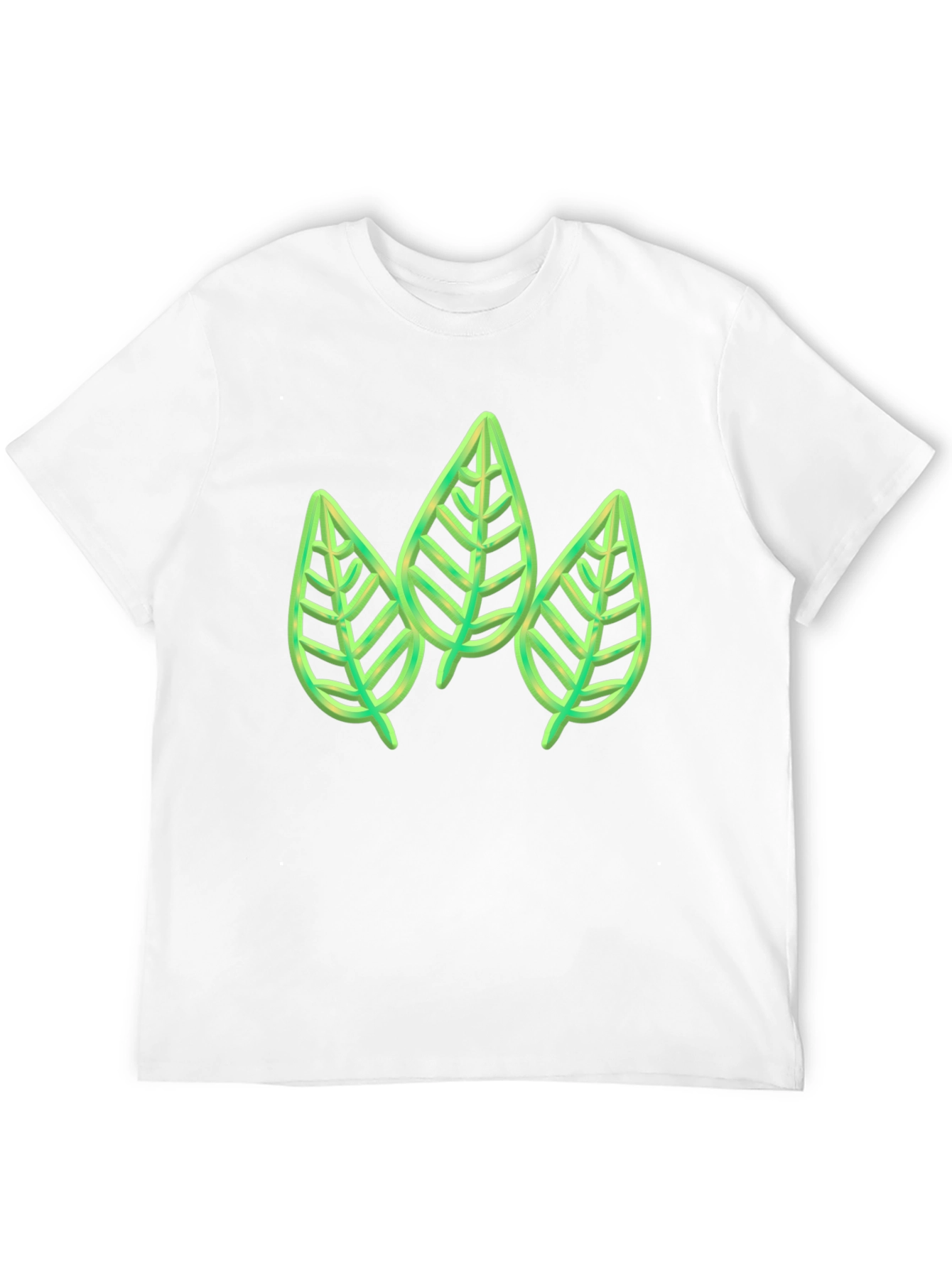 Green Leaf Trio Graphic Tee - Stylish & Unique