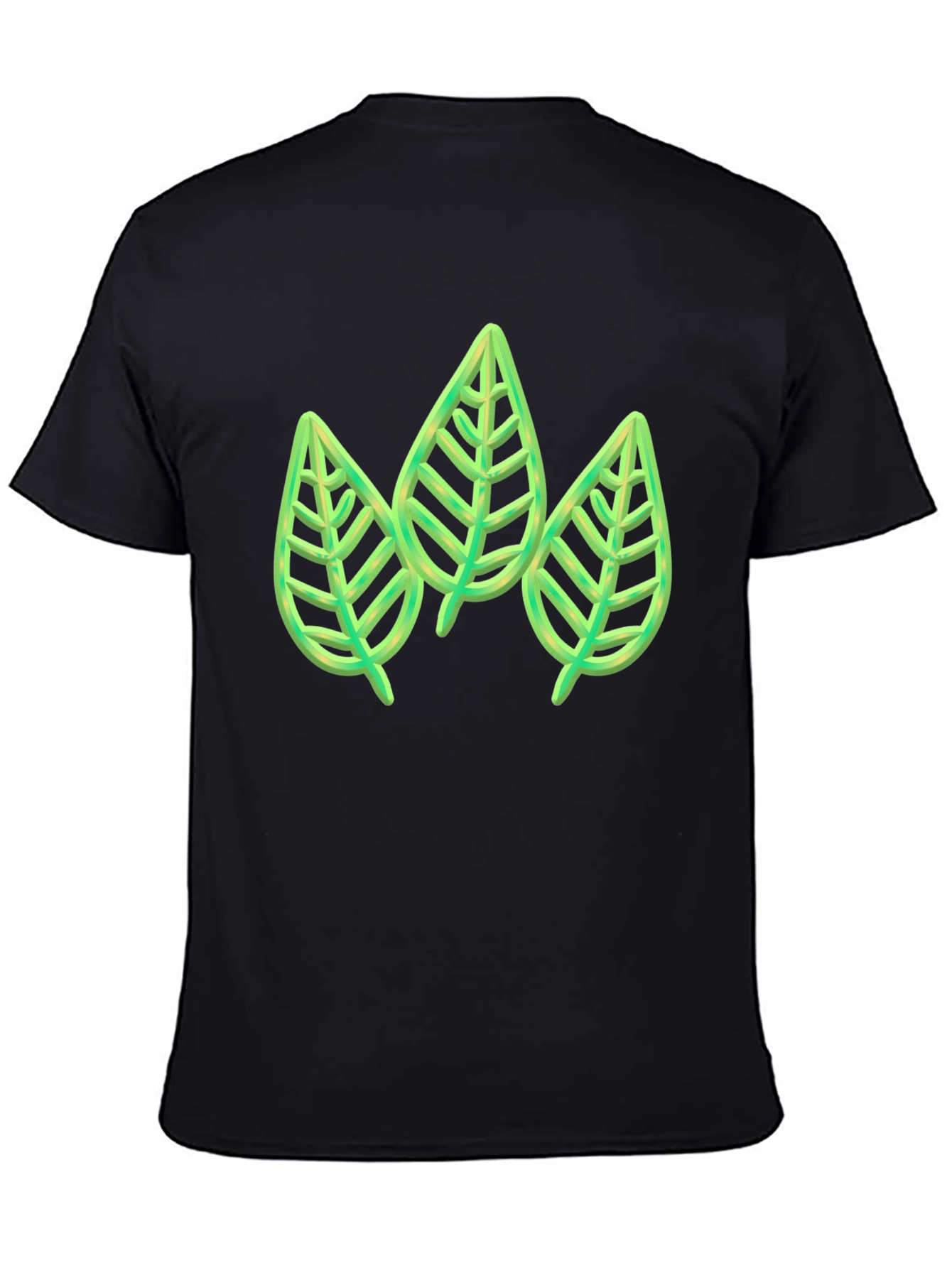 Green Leaf Trio Graphic Tee - Stylish & Unique