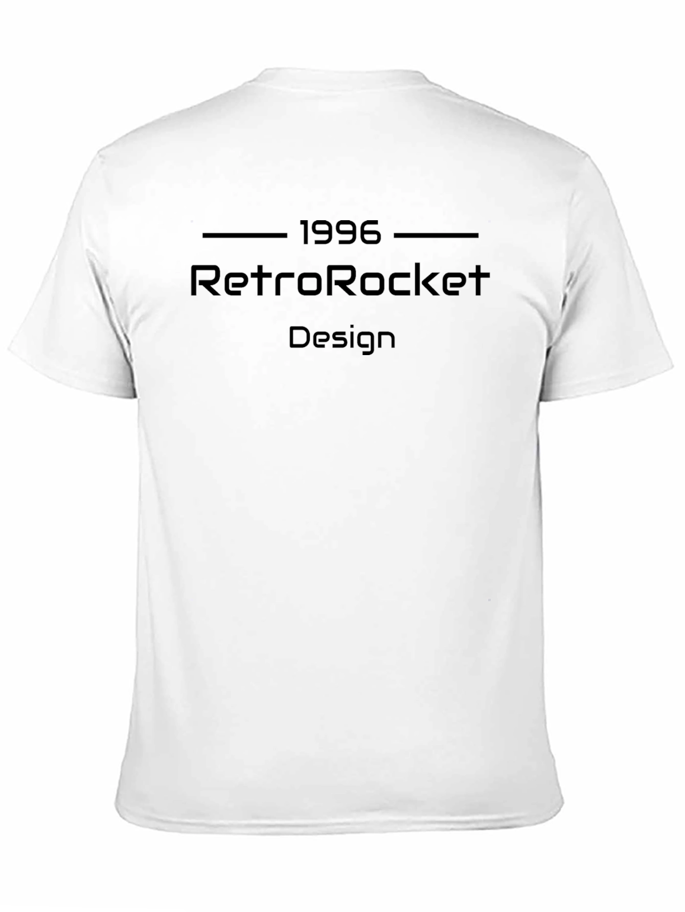 RetroRocket 1996 Design Black T-Shirt
