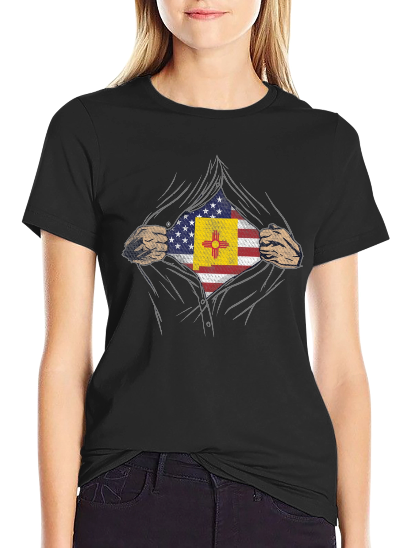 New Mexico USA Flag Hero T-Shirt