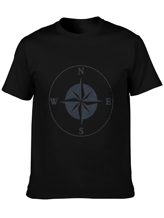 Compass Rose Graphic Tee - Mens Black Shirt
