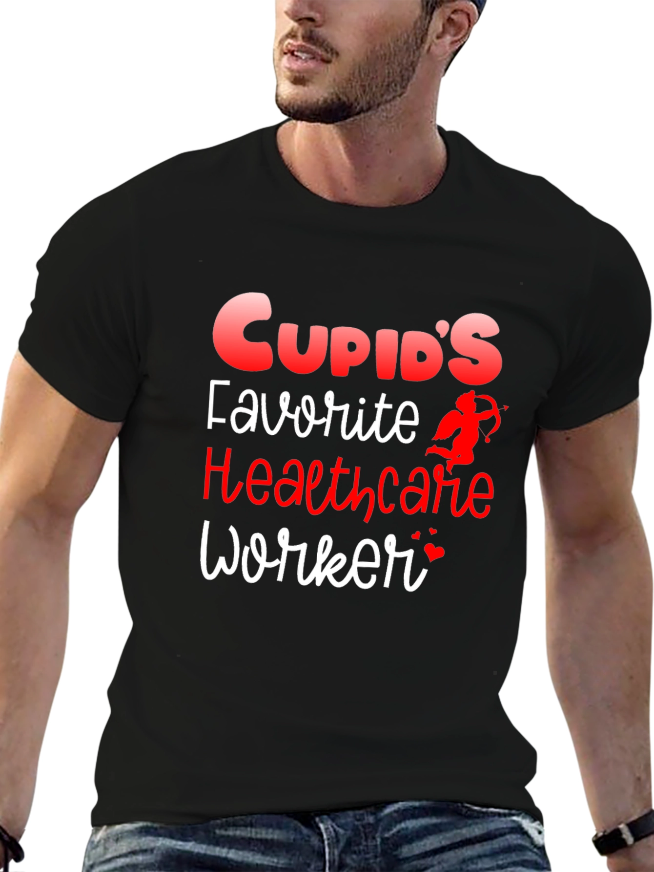 Cupids Favorite Healthcare Worker Valentines Day T-Shirt