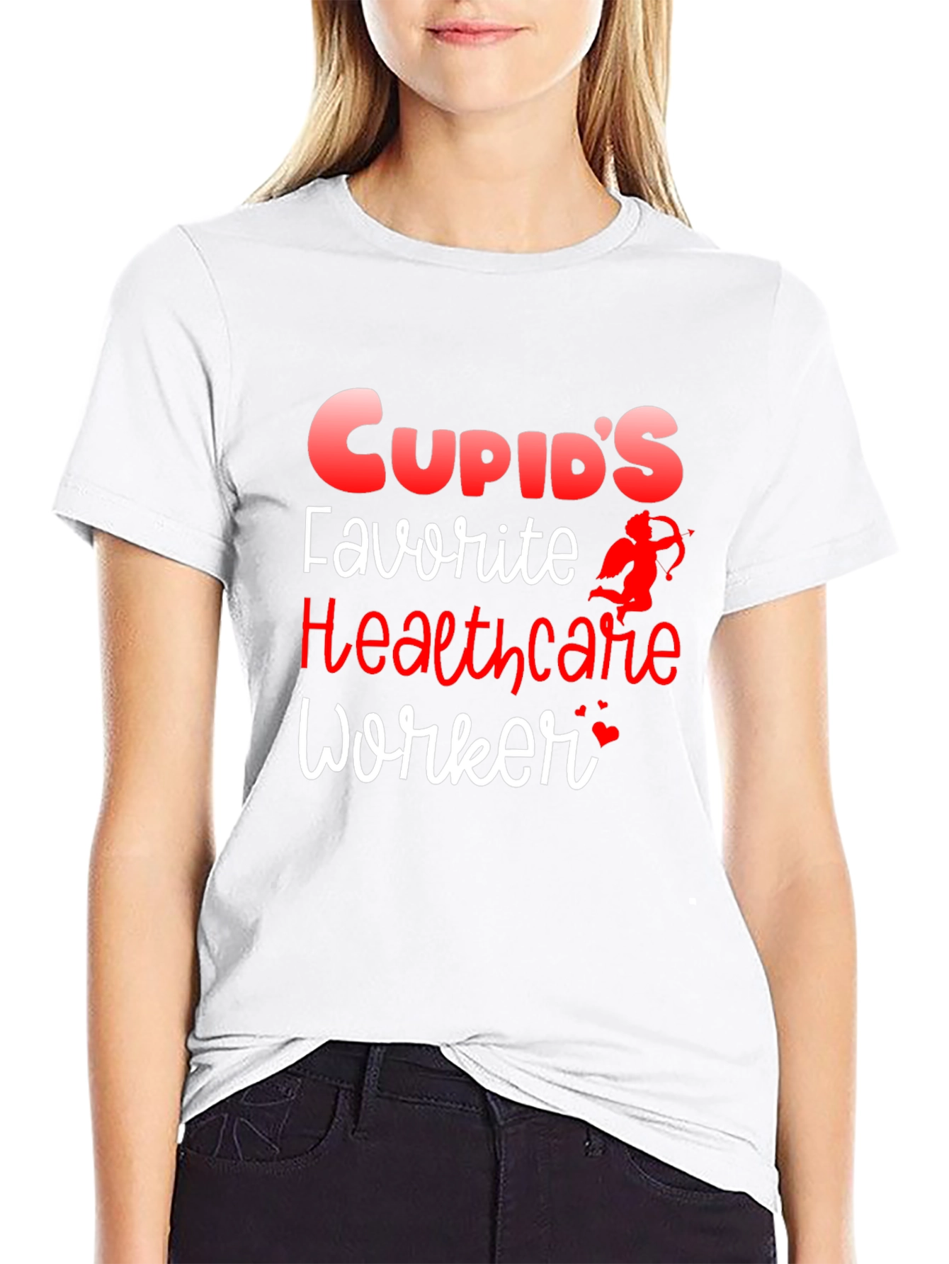 Cupids Favorite Healthcare Worker Valentines Day T-Shirt