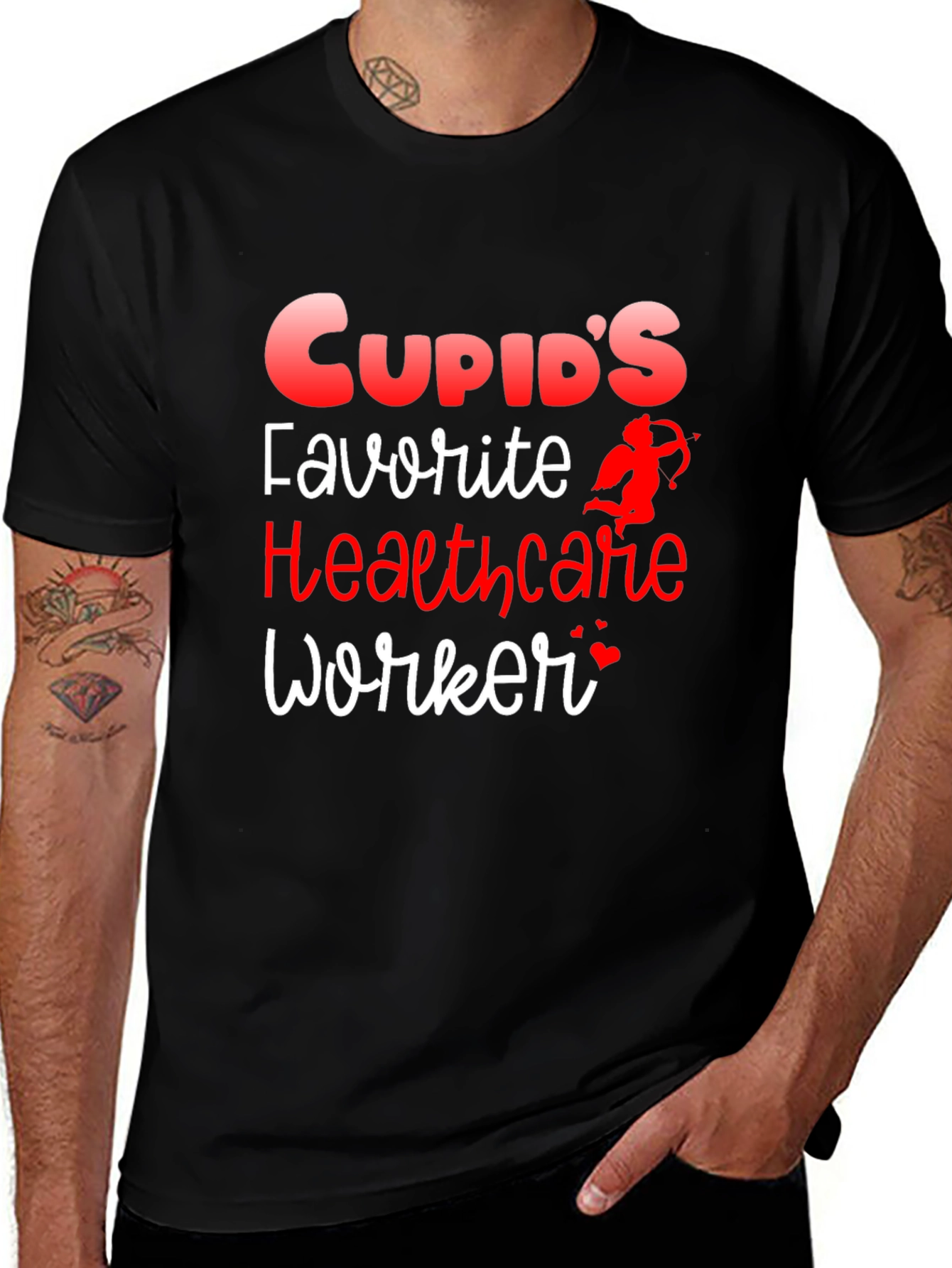 Cupids Favorite Healthcare Worker Valentines Day T-Shirt