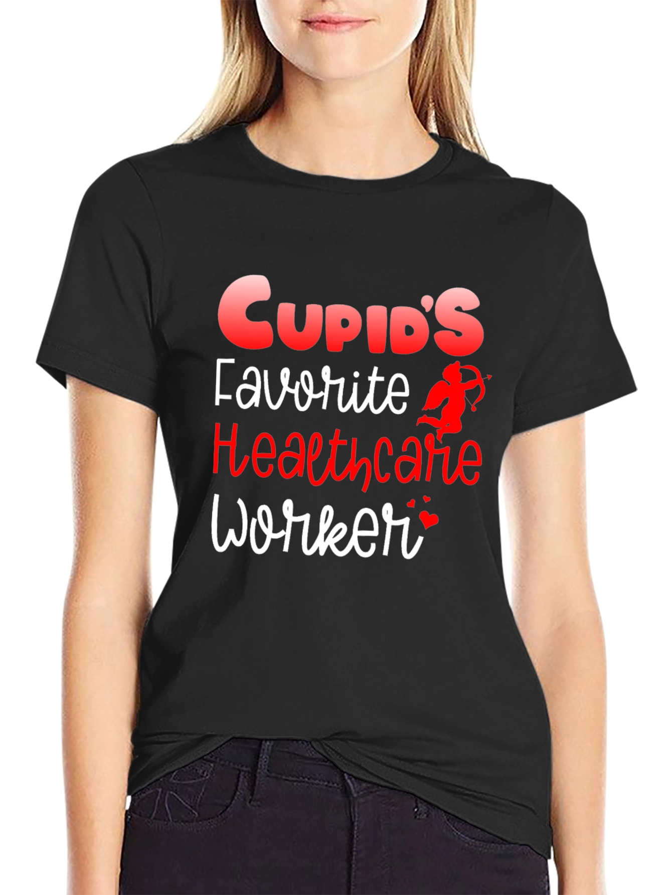 Cupids Favorite Healthcare Worker Valentines Day T-Shirt