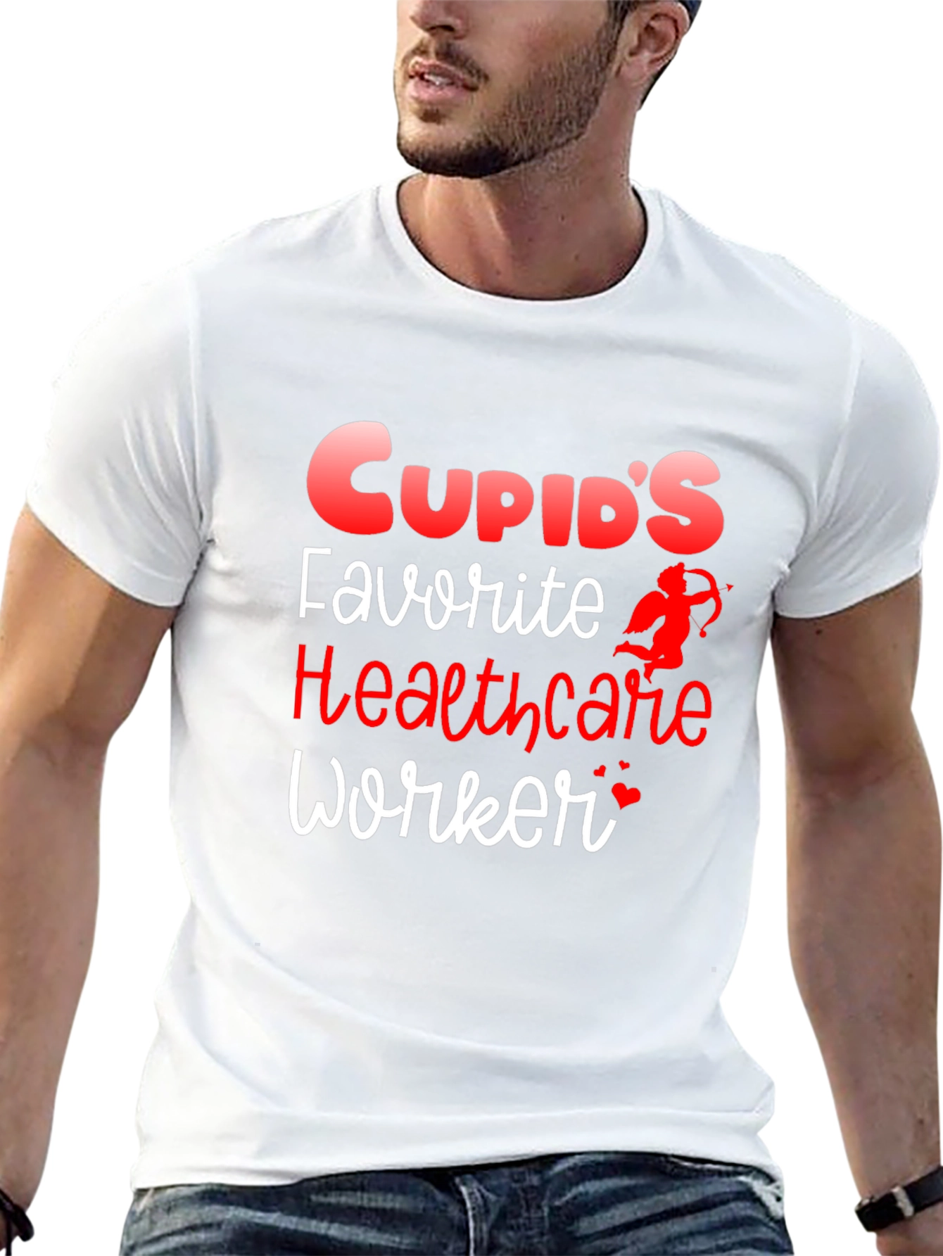 Cupids Favorite Healthcare Worker Valentines Day T-Shirt