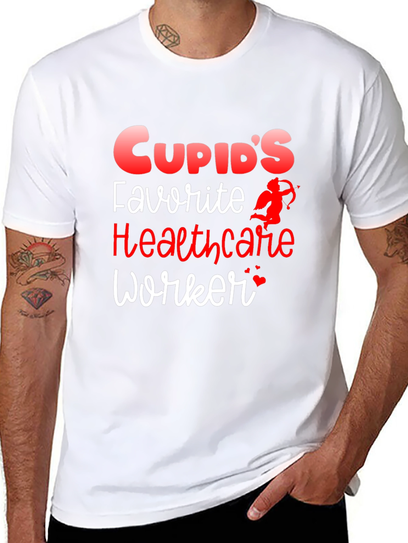 Cupids Favorite Healthcare Worker Valentines Day T-Shirt