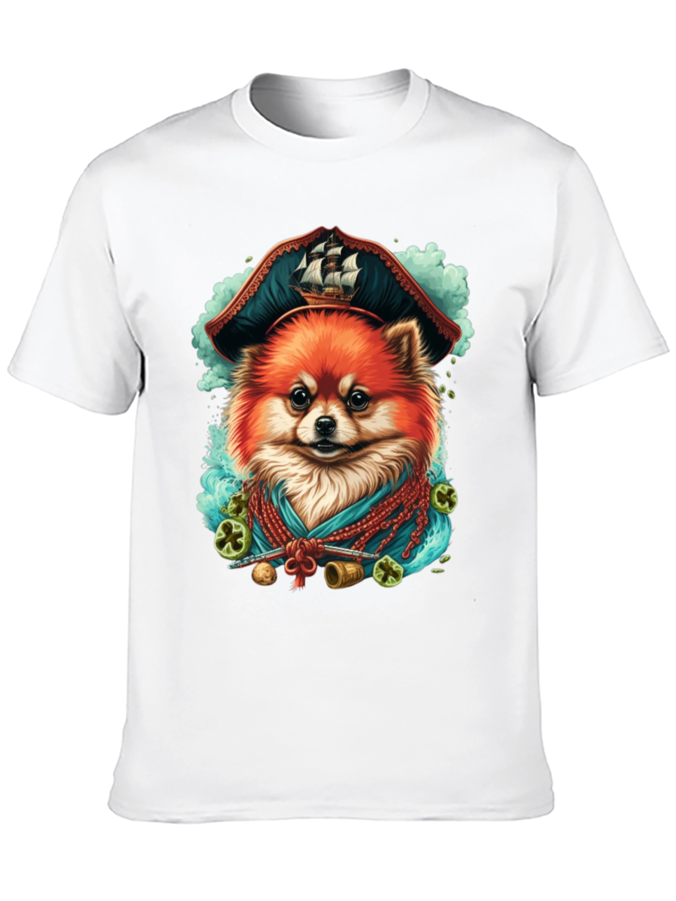 Pirate Dog T-Shirt - Pomeranian Pirate