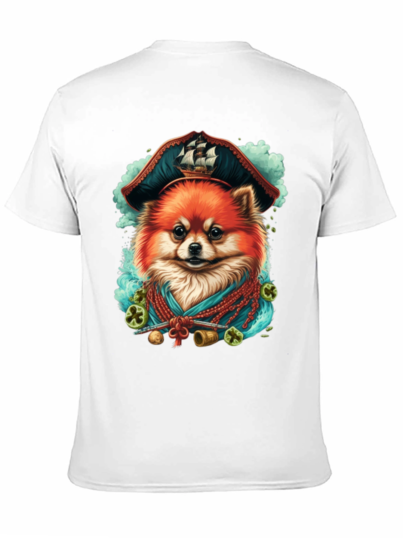 Pirate Dog T-Shirt - Pomeranian Pirate
