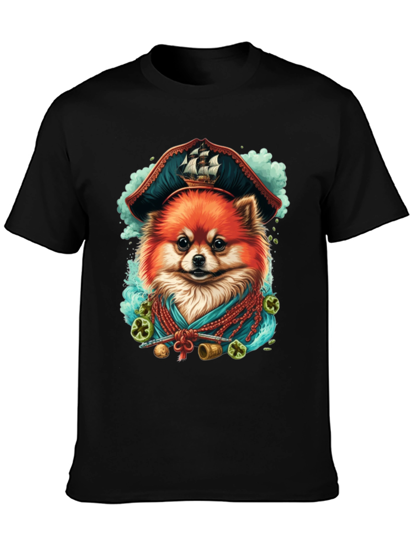 Pirate Dog T-Shirt - Pomeranian Pirate