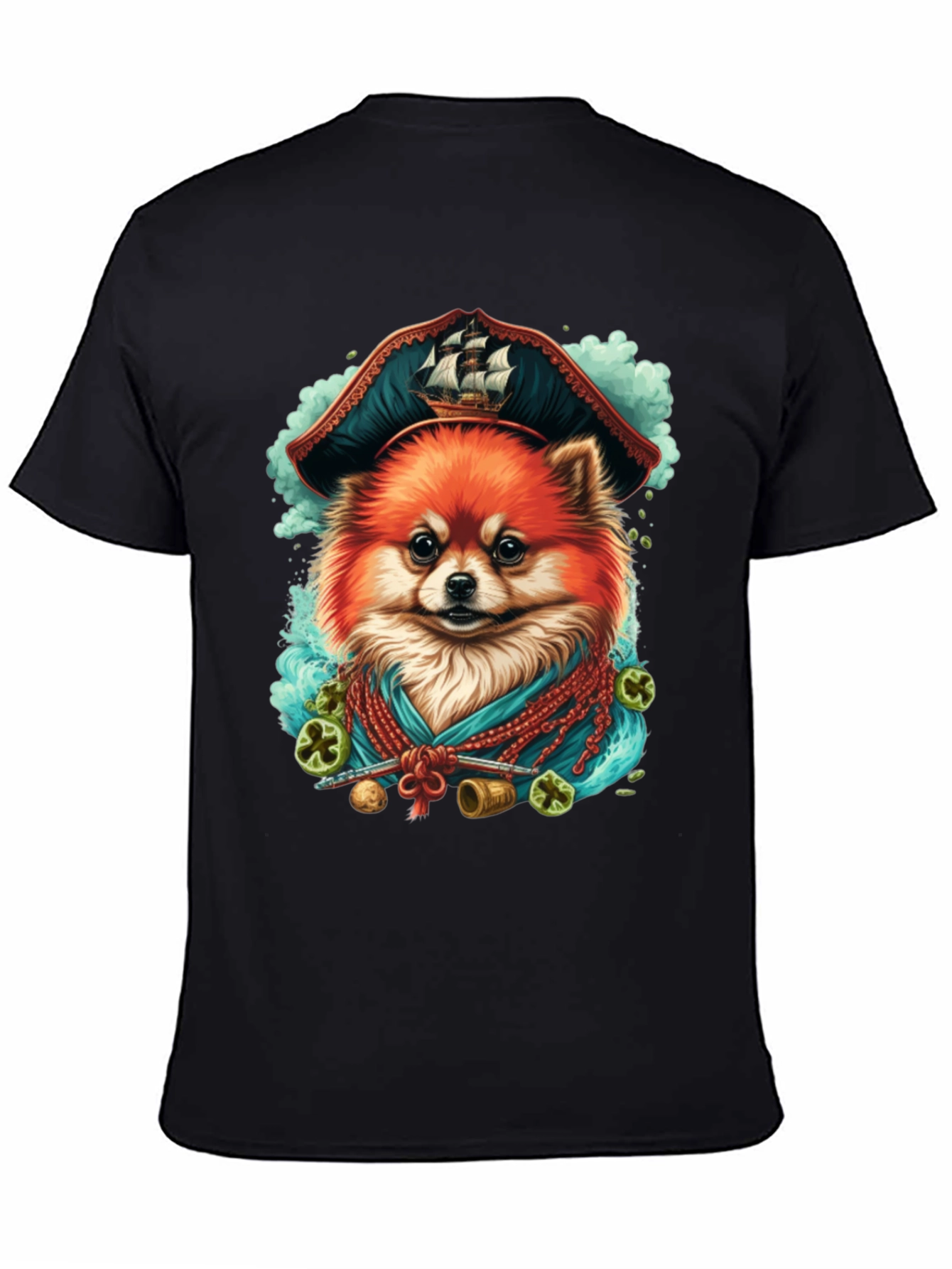 Pirate Dog T-Shirt - Pomeranian Pirate