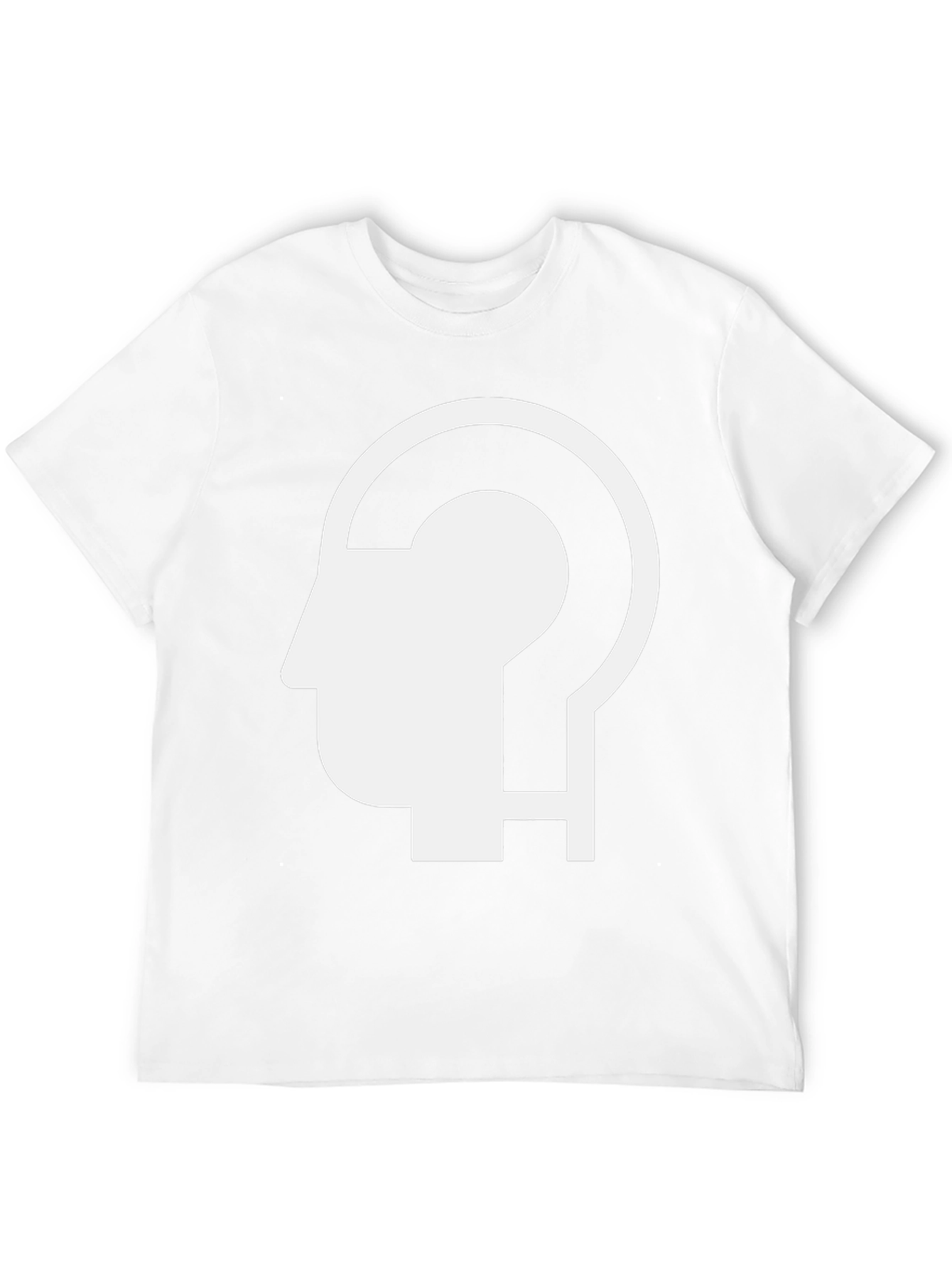 Abstract Question Mark Head Graphic T-Shirt