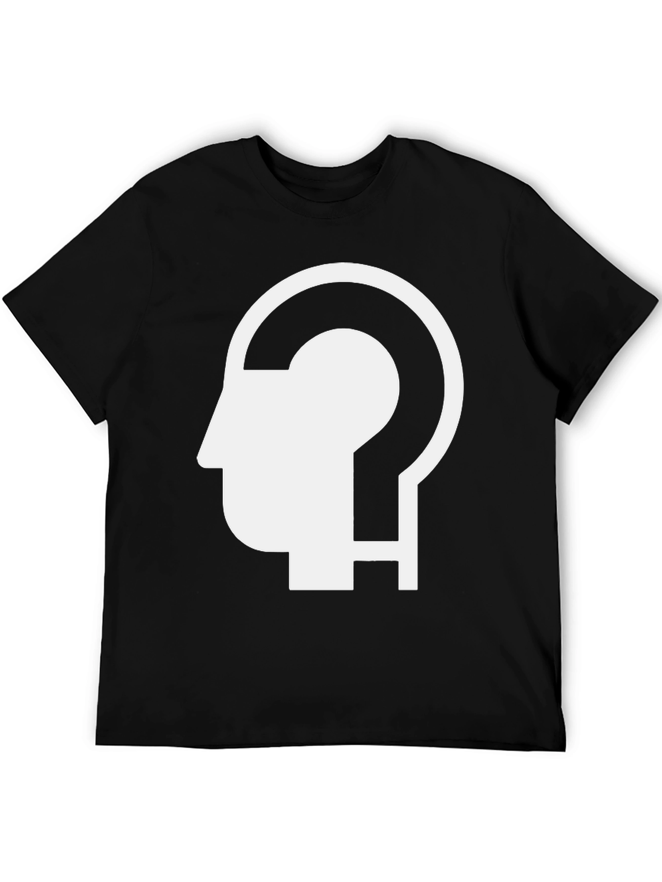 Abstract Question Mark Head Graphic T-Shirt