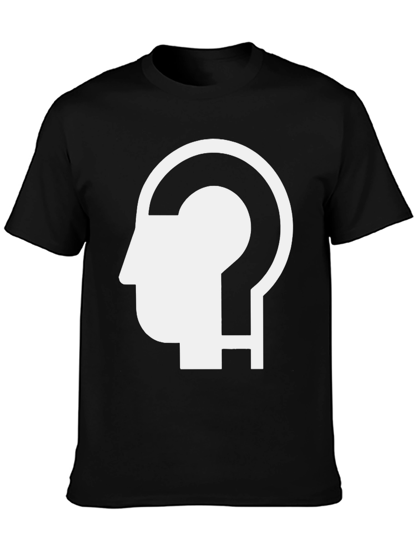 Abstract Question Mark Head Graphic T-Shirt