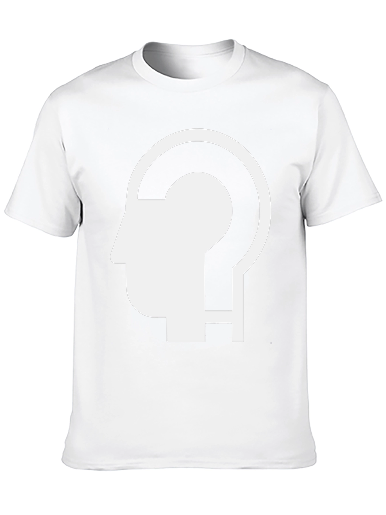 Abstract Question Mark Head Graphic T-Shirt