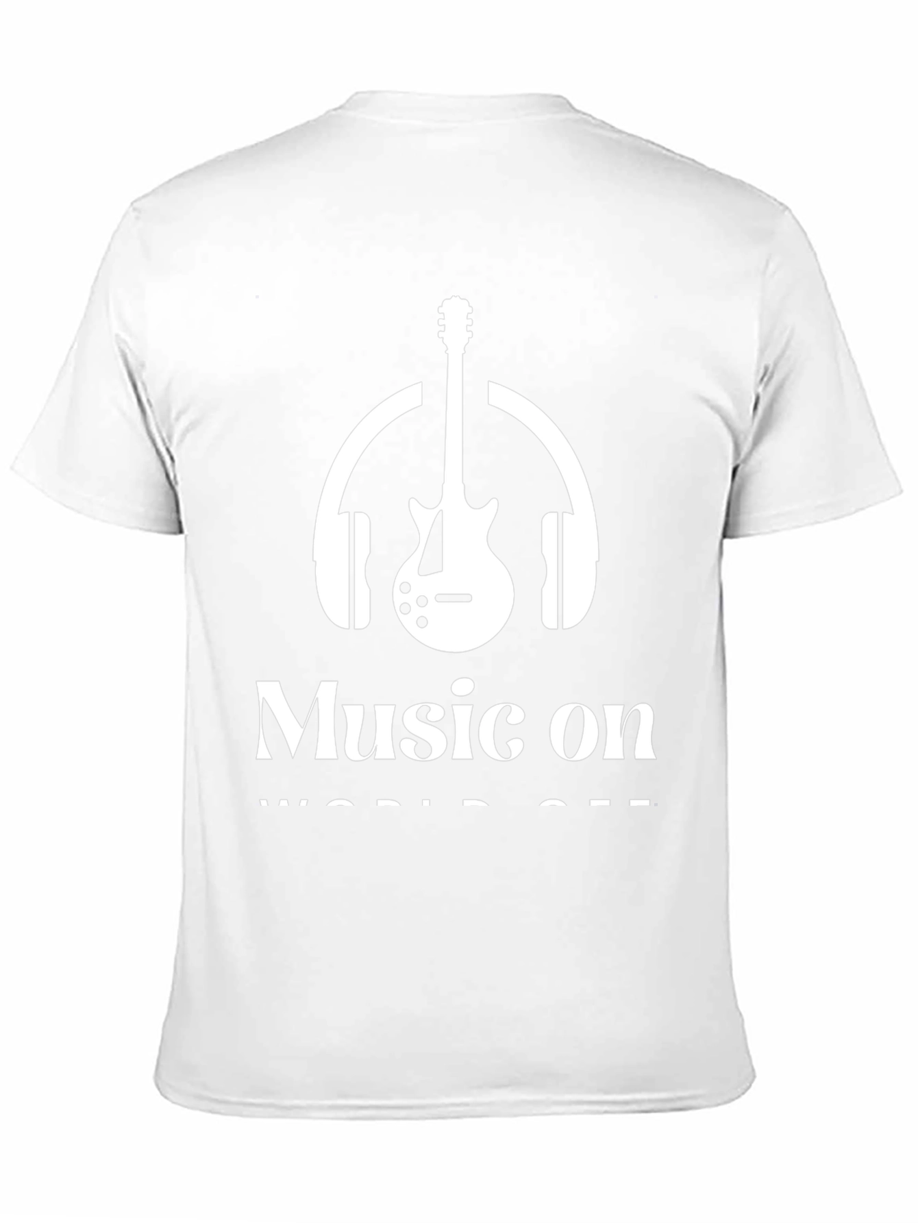 Music On World Off Graphic Tee - Black
