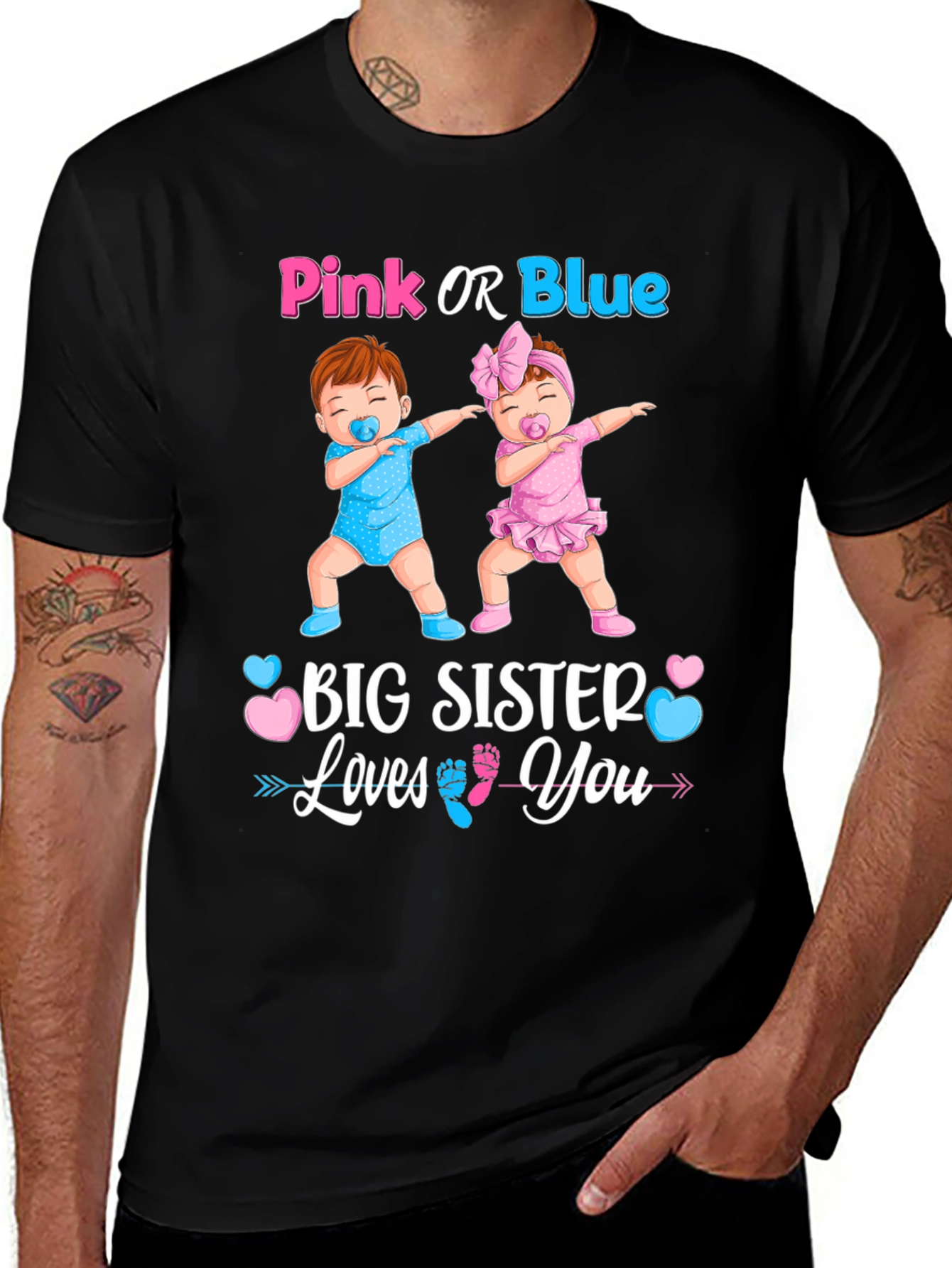 Pink or Blue Big Sister T-Shirt