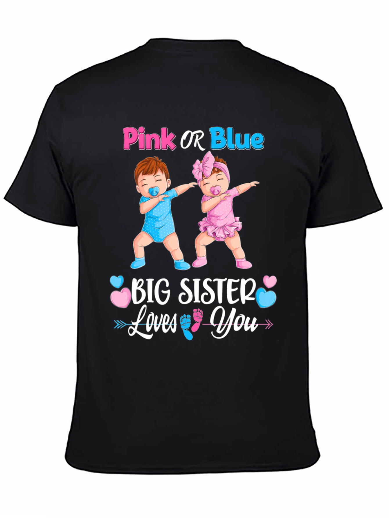 Pink or Blue Big Sister T-Shirt