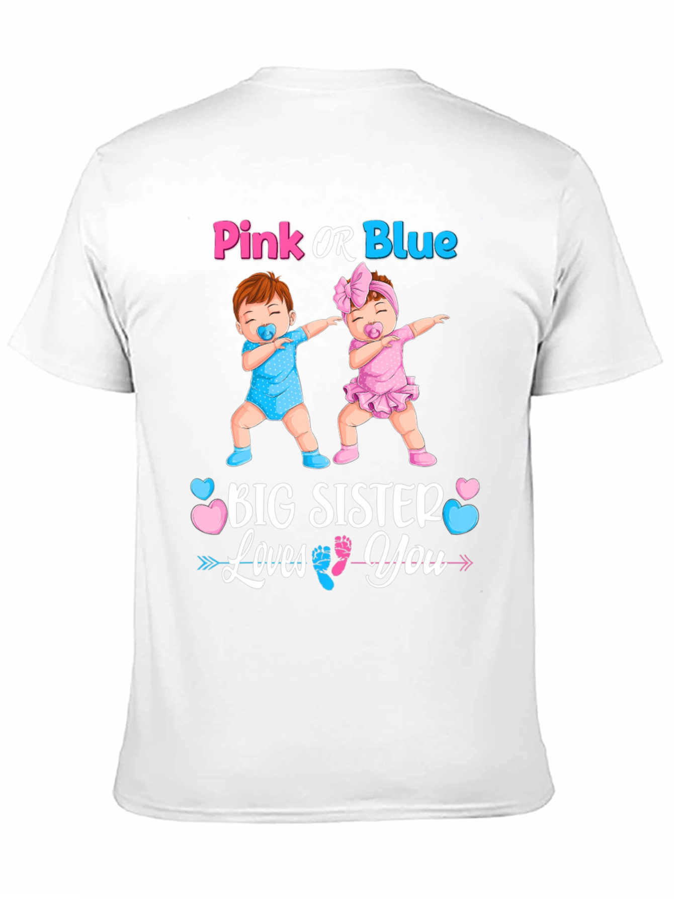 Pink or Blue Big Sister T-Shirt