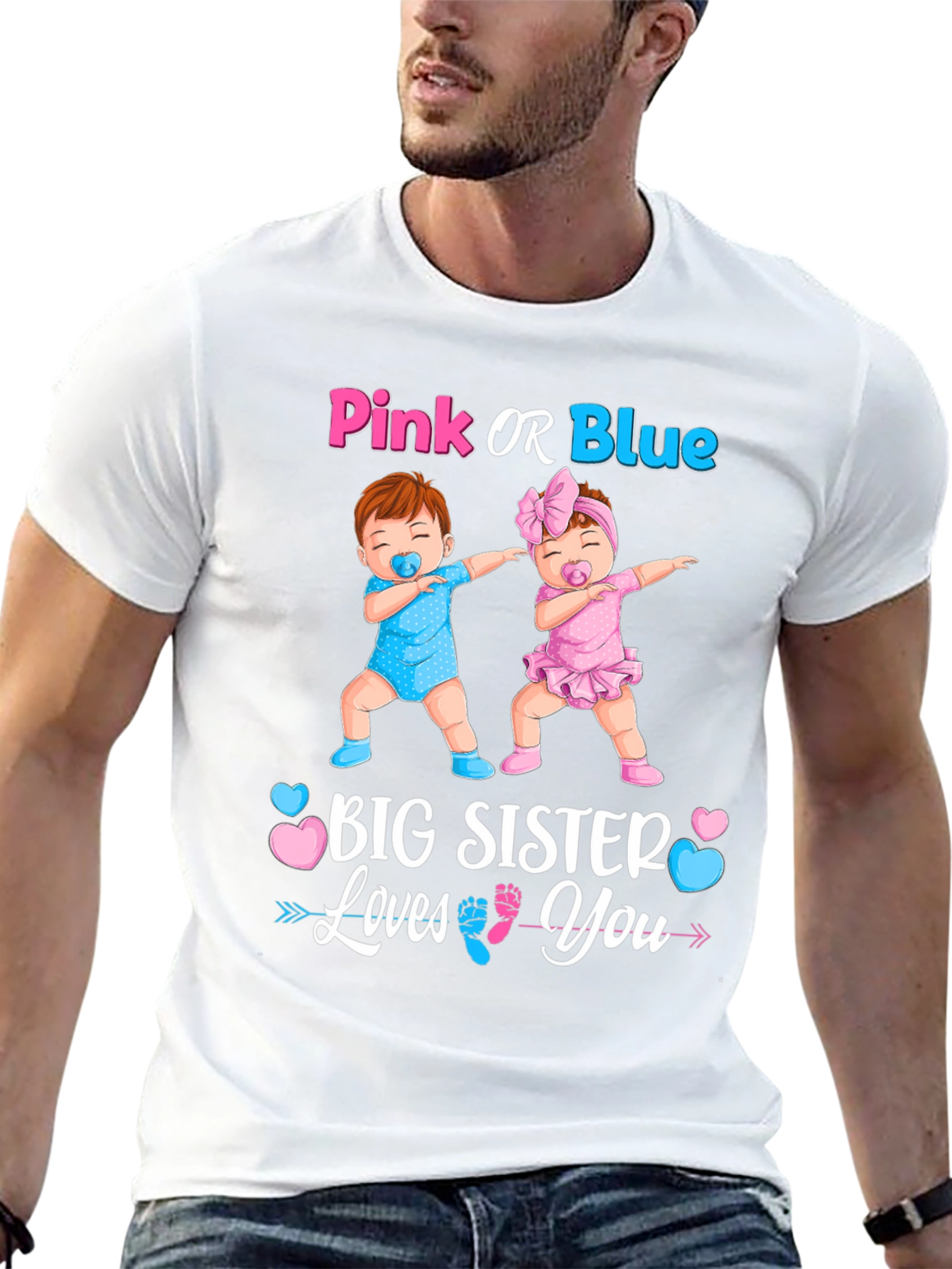 Pink or Blue Big Sister T-Shirt