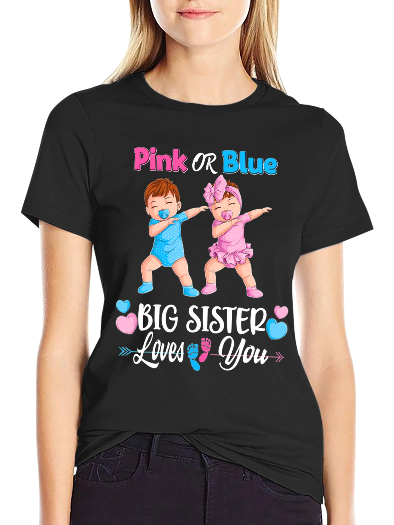 Pink or Blue Big Sister T-Shirt