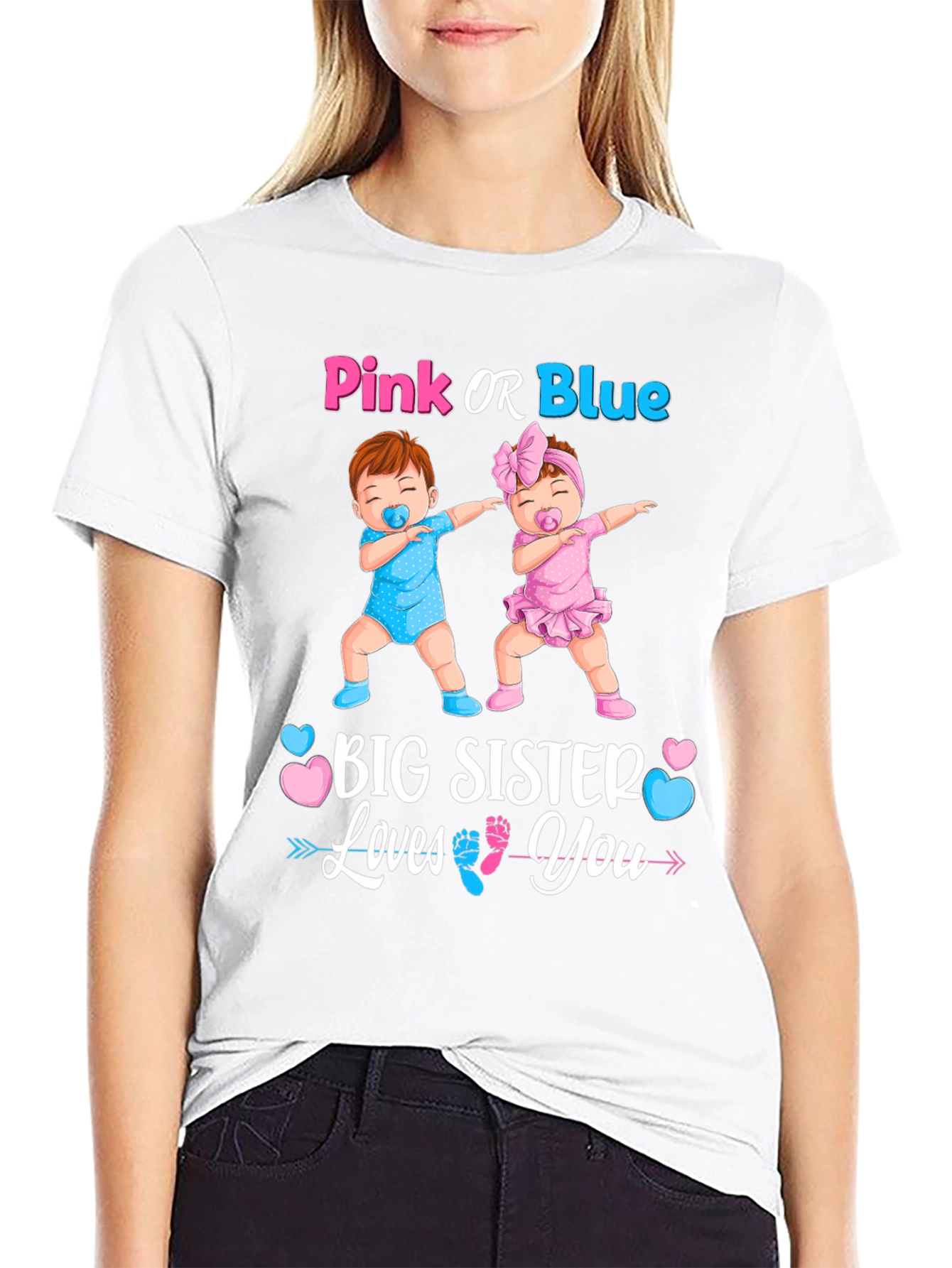 Pink or Blue Big Sister T-Shirt