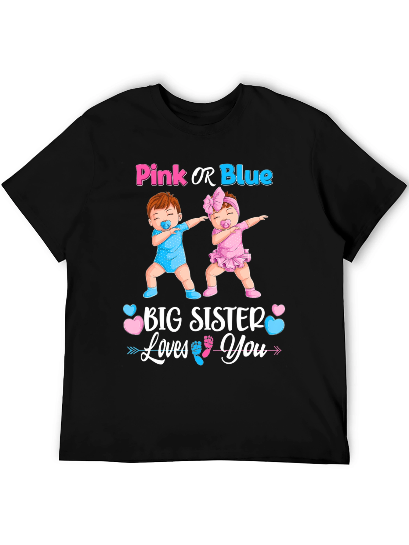 Pink or Blue Big Sister T-Shirt