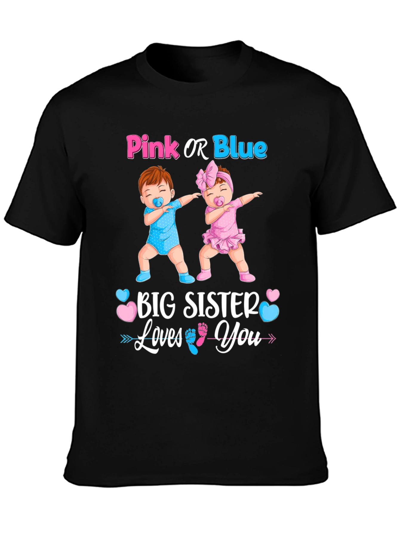 Pink or Blue Big Sister T-Shirt