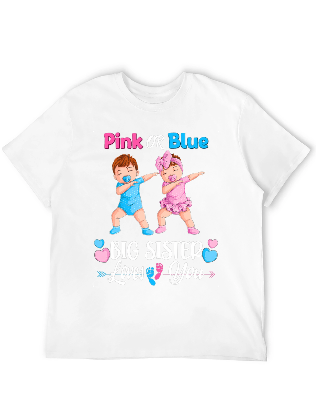 Pink or Blue Big Sister T-Shirt