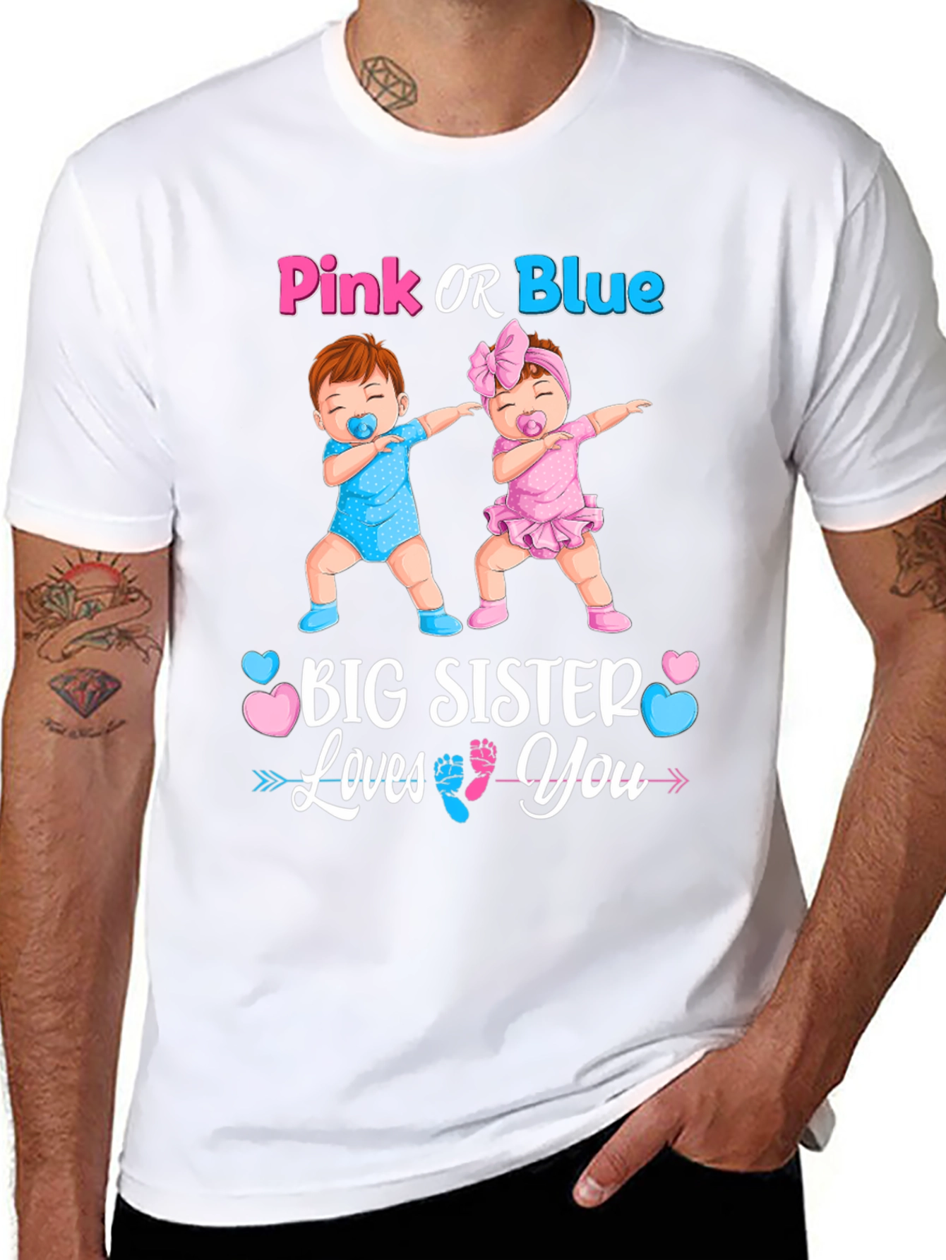 Pink or Blue Big Sister T-Shirt