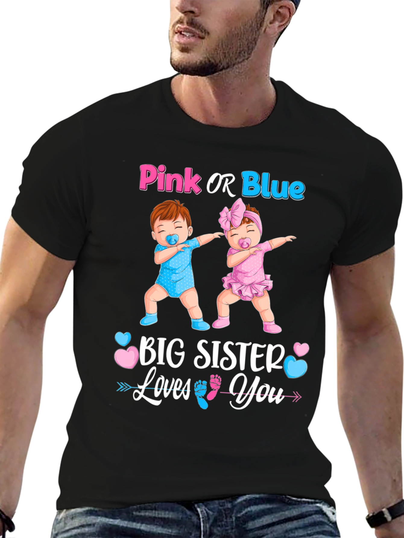 Pink or Blue Big Sister T-Shirt
