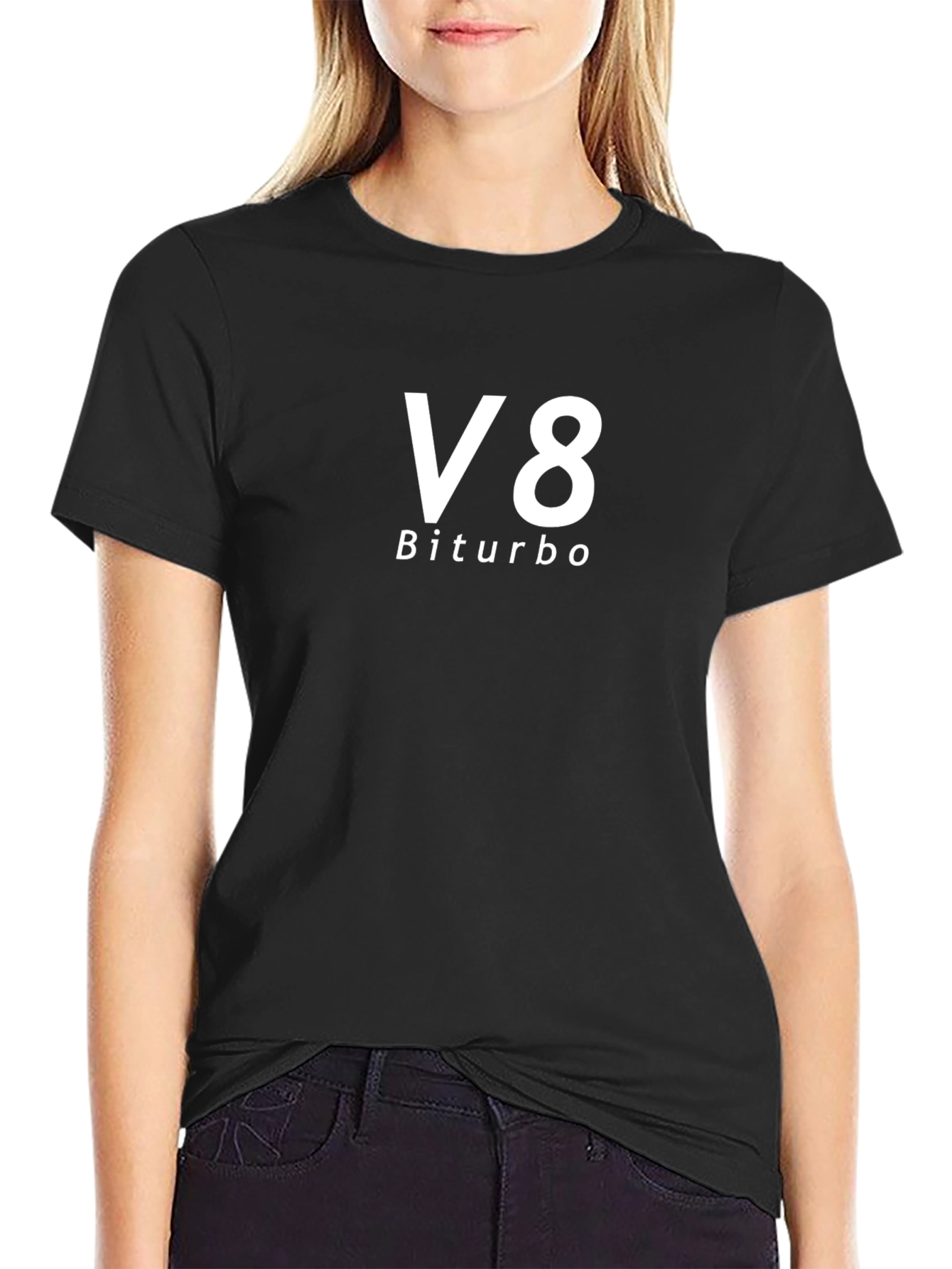 V8 Biturbo Black T-Shirt - Automotive Enthusiast Apparel