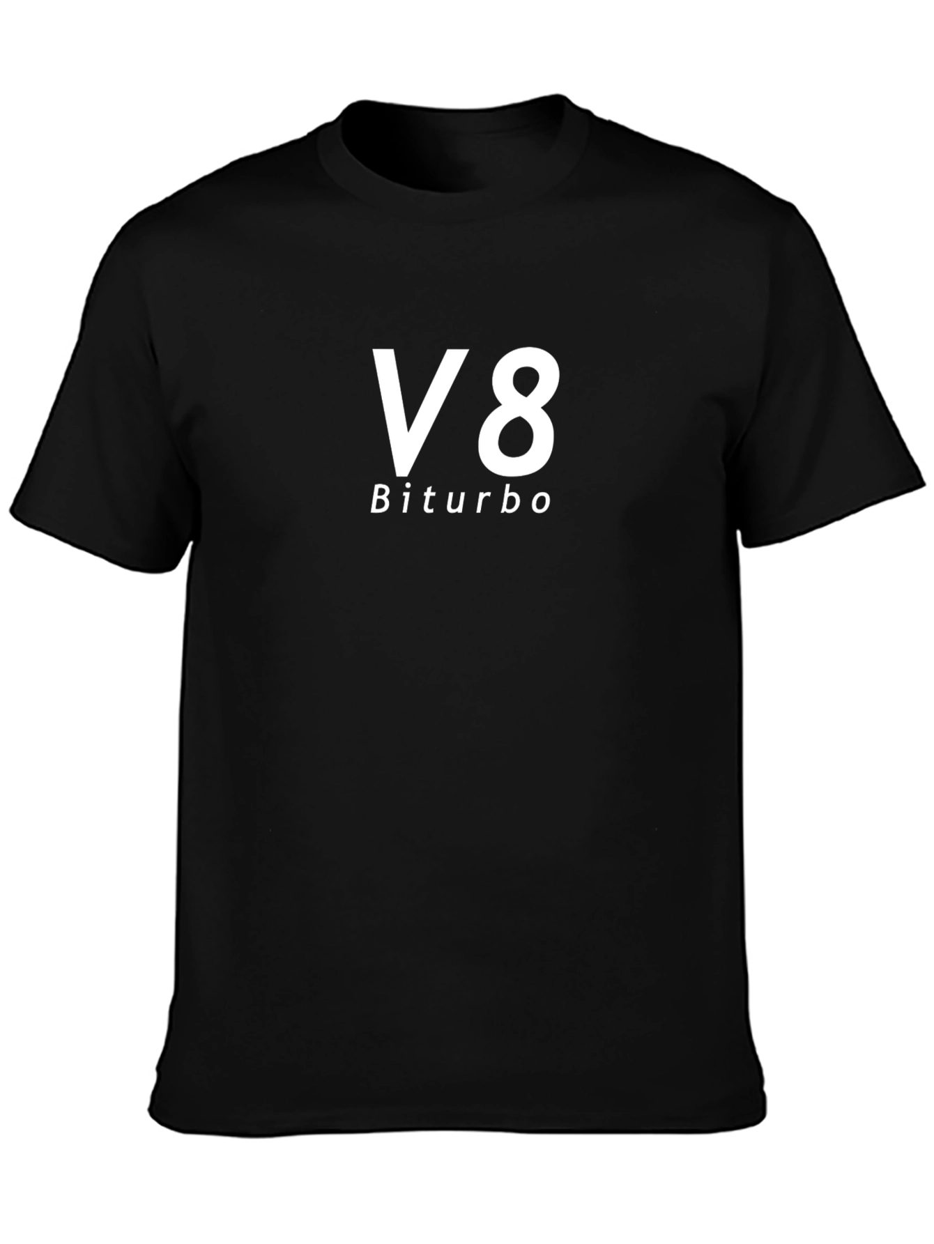 V8 Biturbo Black T-Shirt - Automotive Enthusiast Apparel