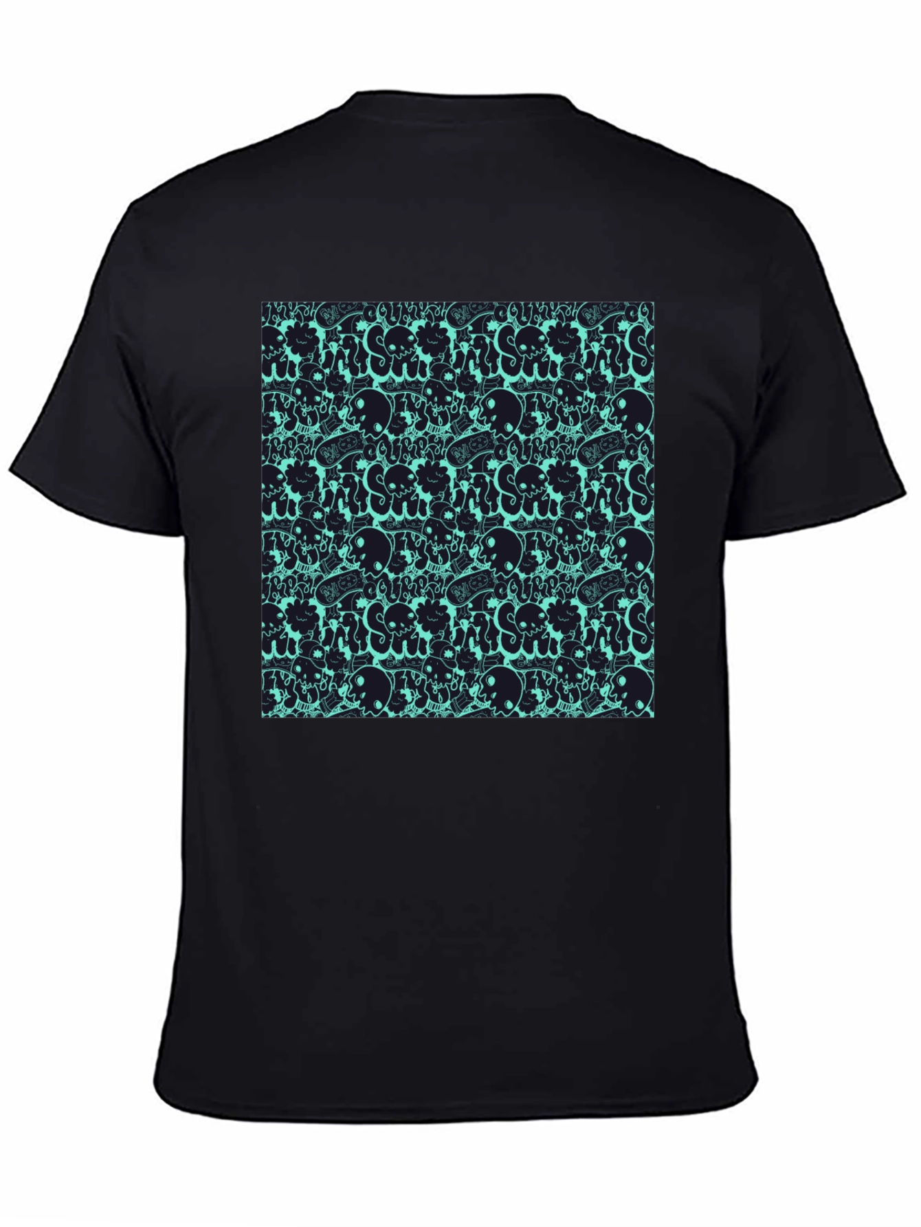 Skull Pattern Black T-Shirt