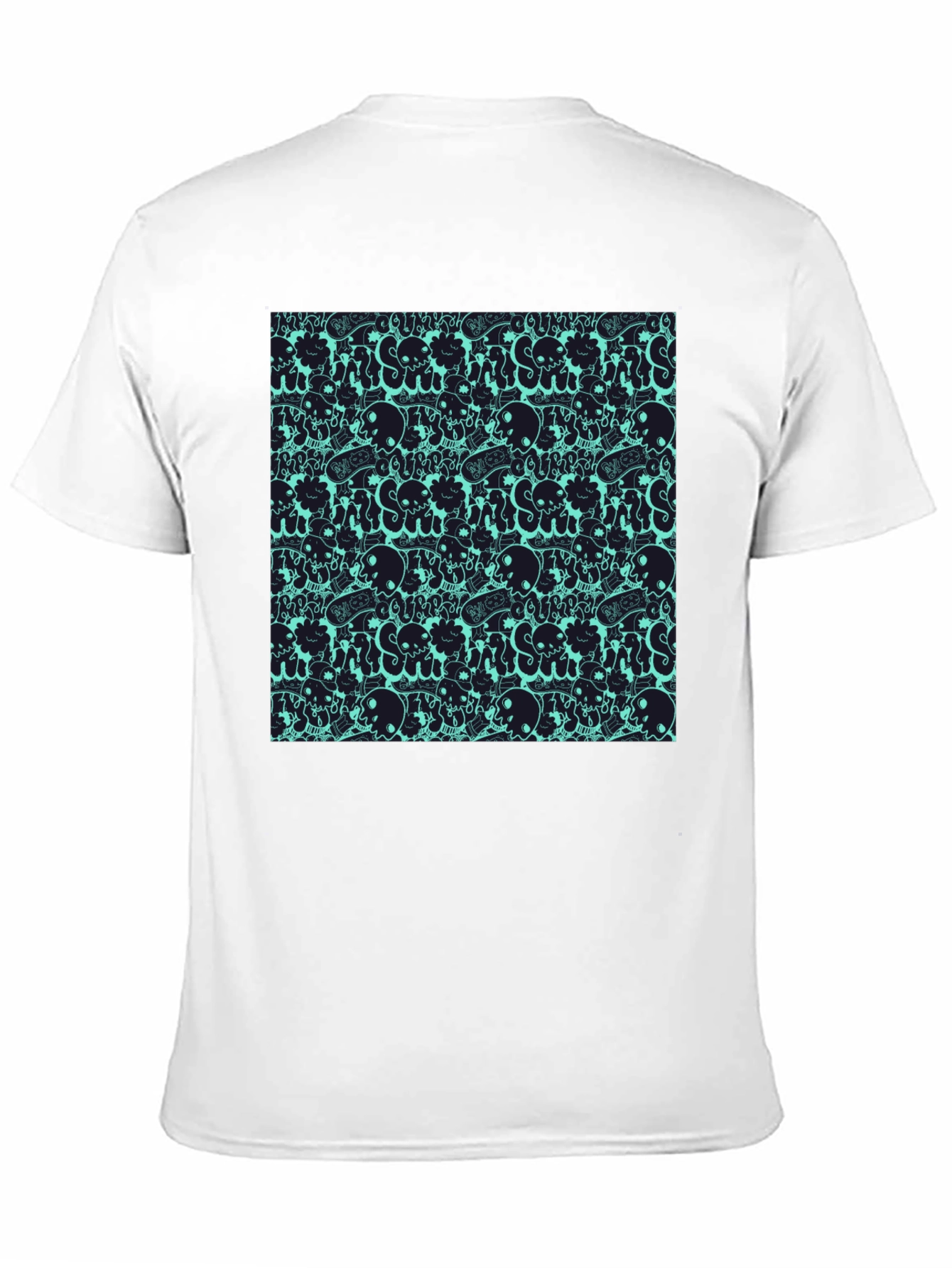 Skull Pattern Black T-Shirt