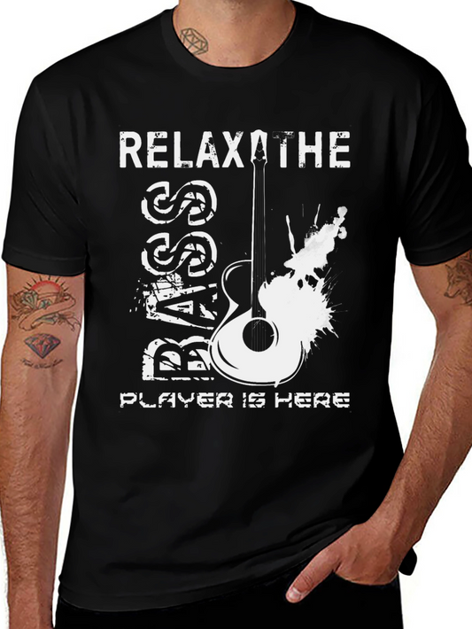 Relax Bass Player Graphic T-Shirt - Music Lover Tee