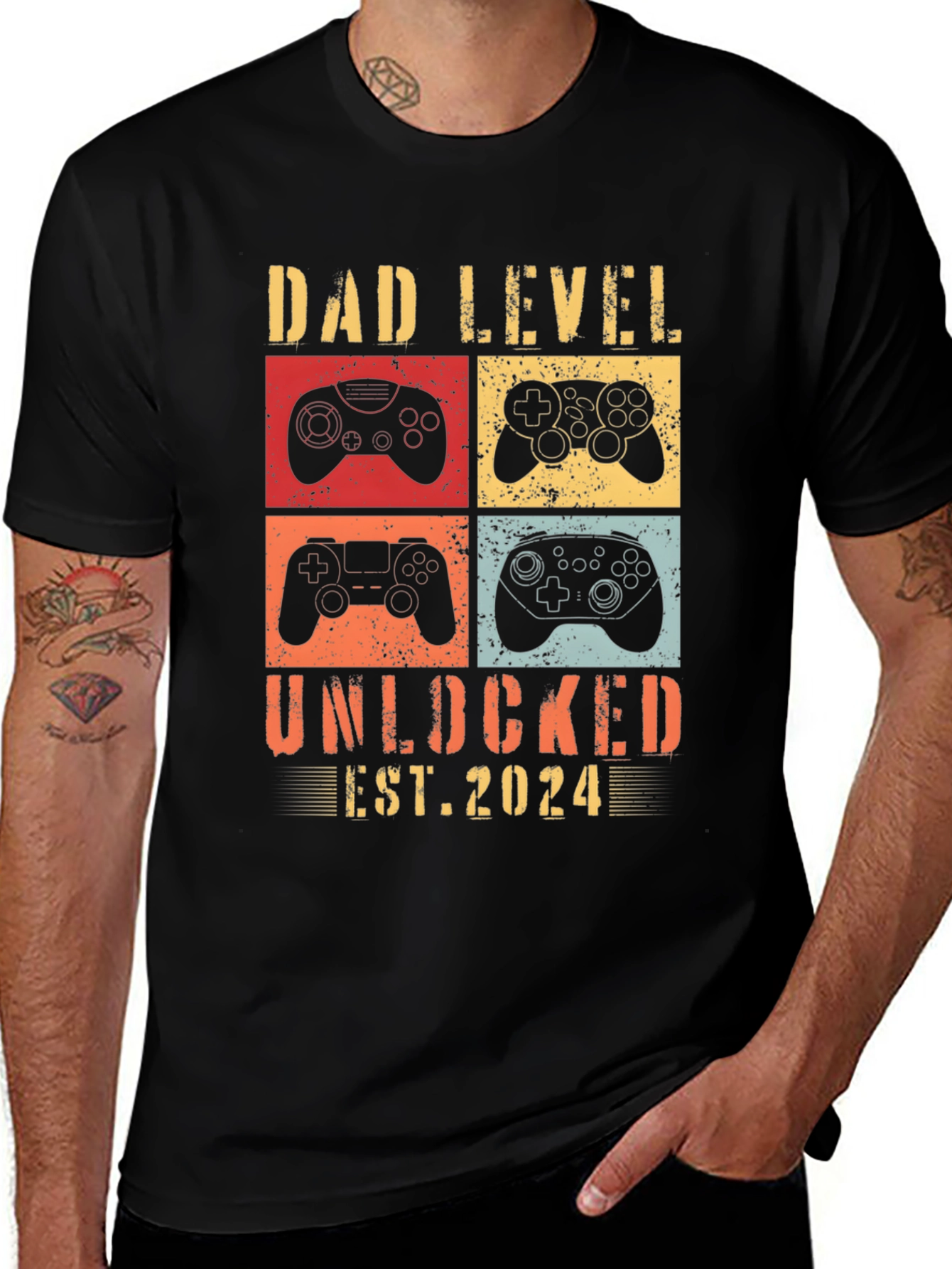 Dad Level Unlocked 2024 T-Shirt