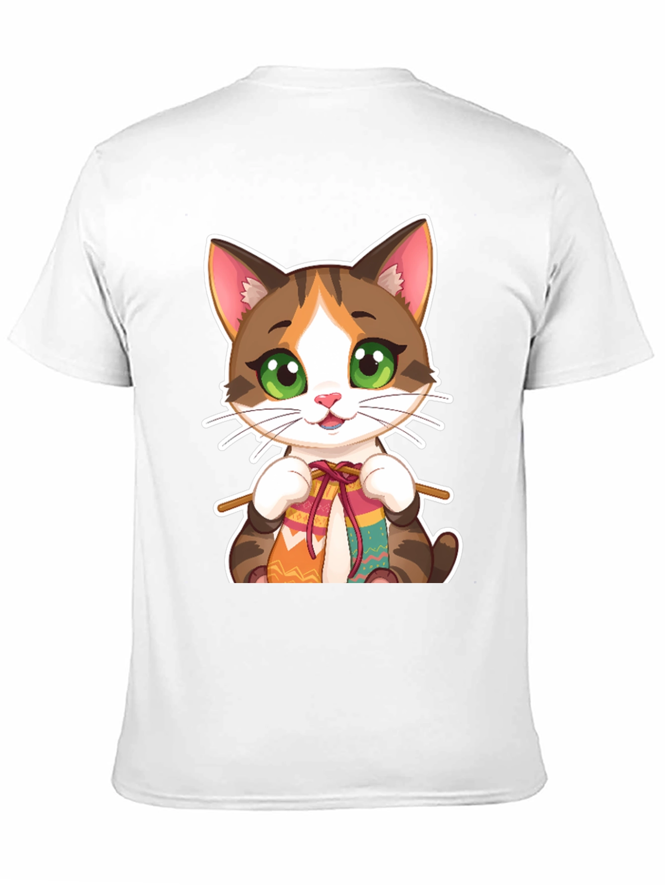Cute Cat Knitting T-Shirt