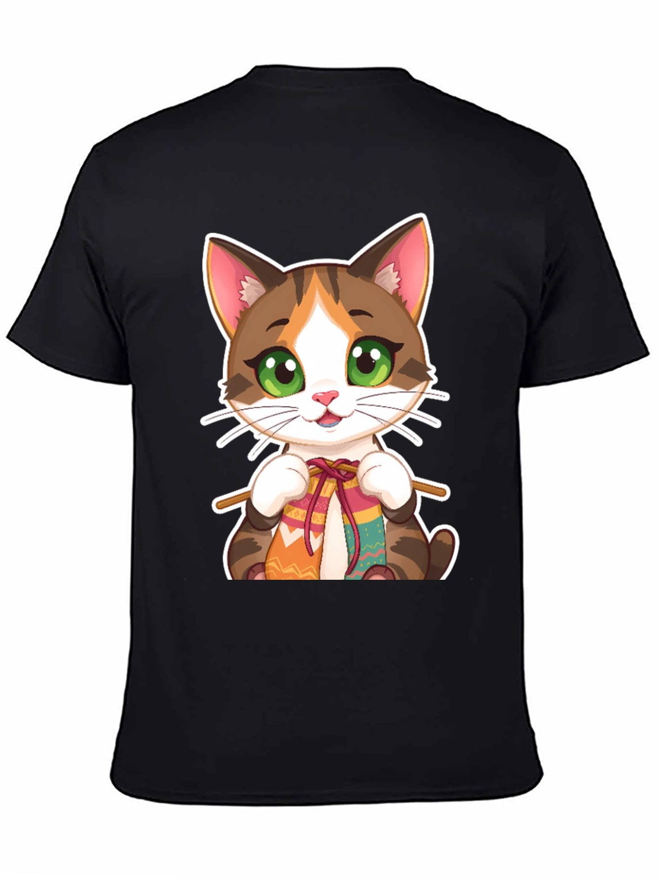 Cute Cat Knitting T-Shirt