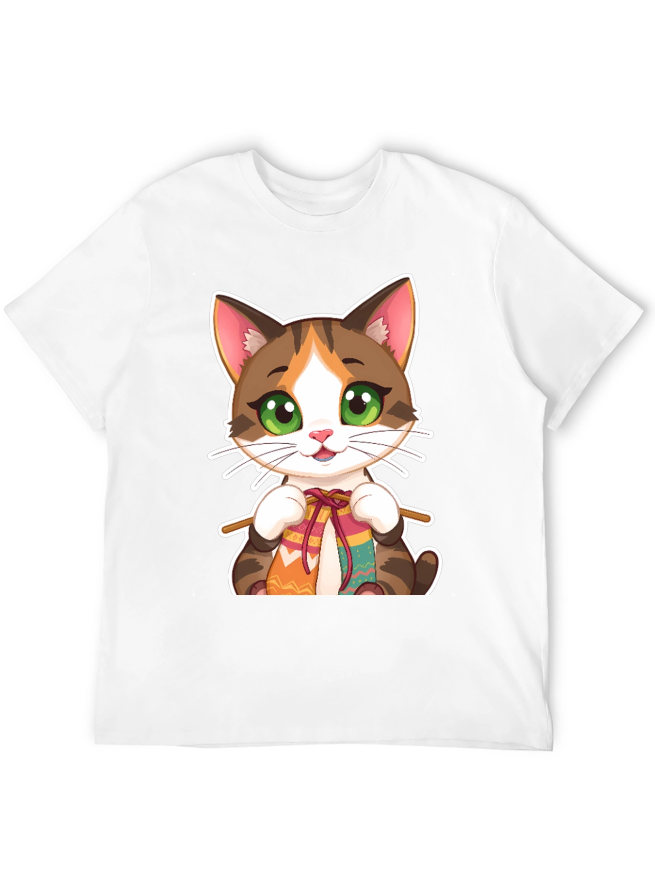 Cute Cat Knitting T-Shirt