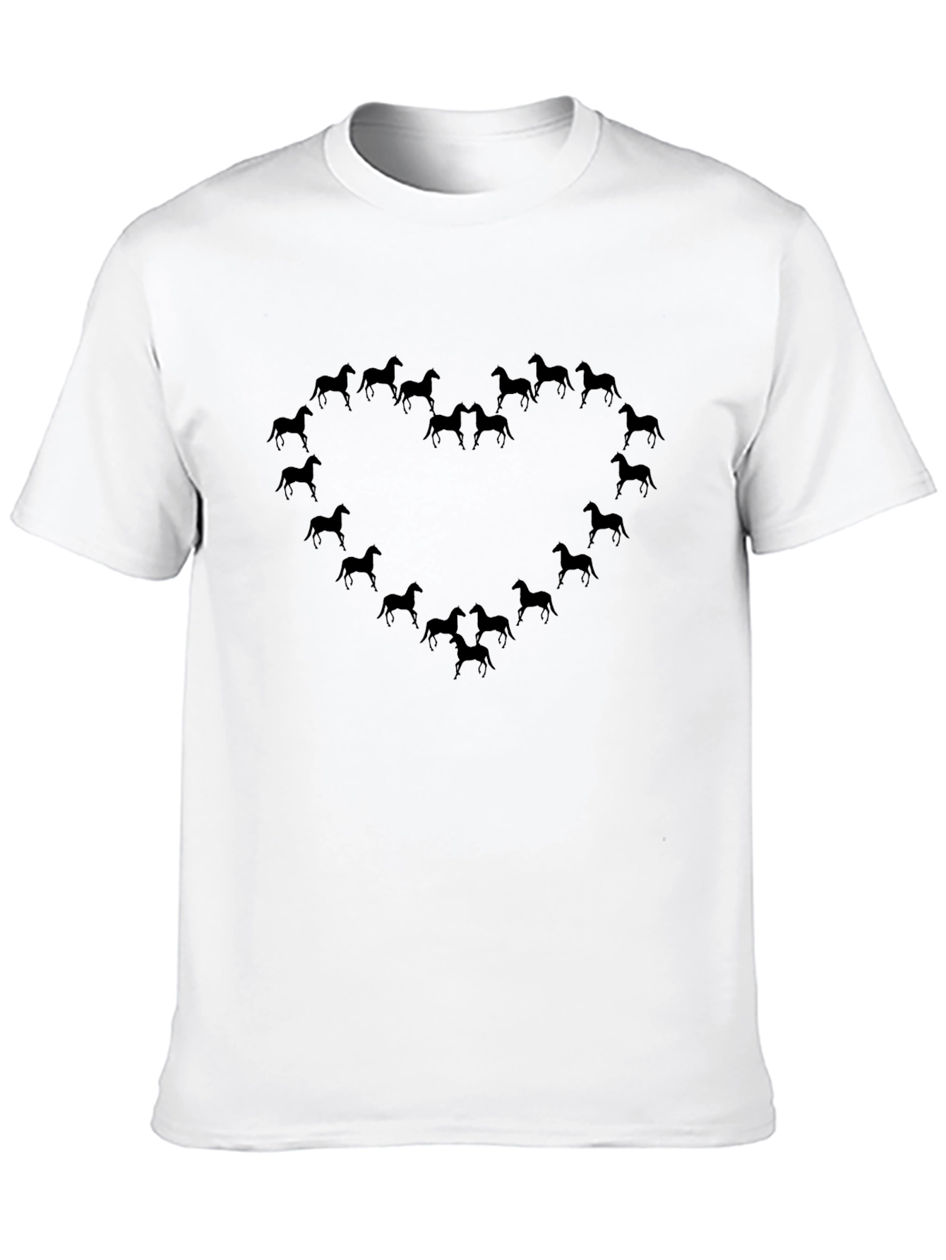 Heart of Horses Graphic Tee - Black