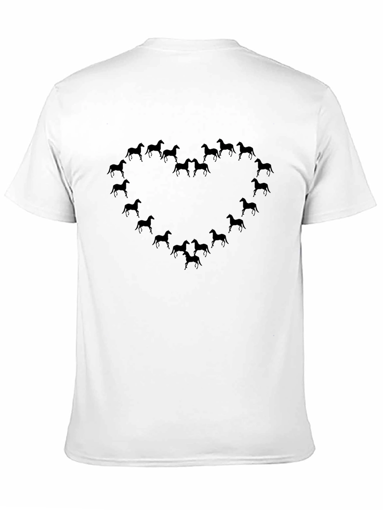 Heart of Horses Graphic Tee - Black