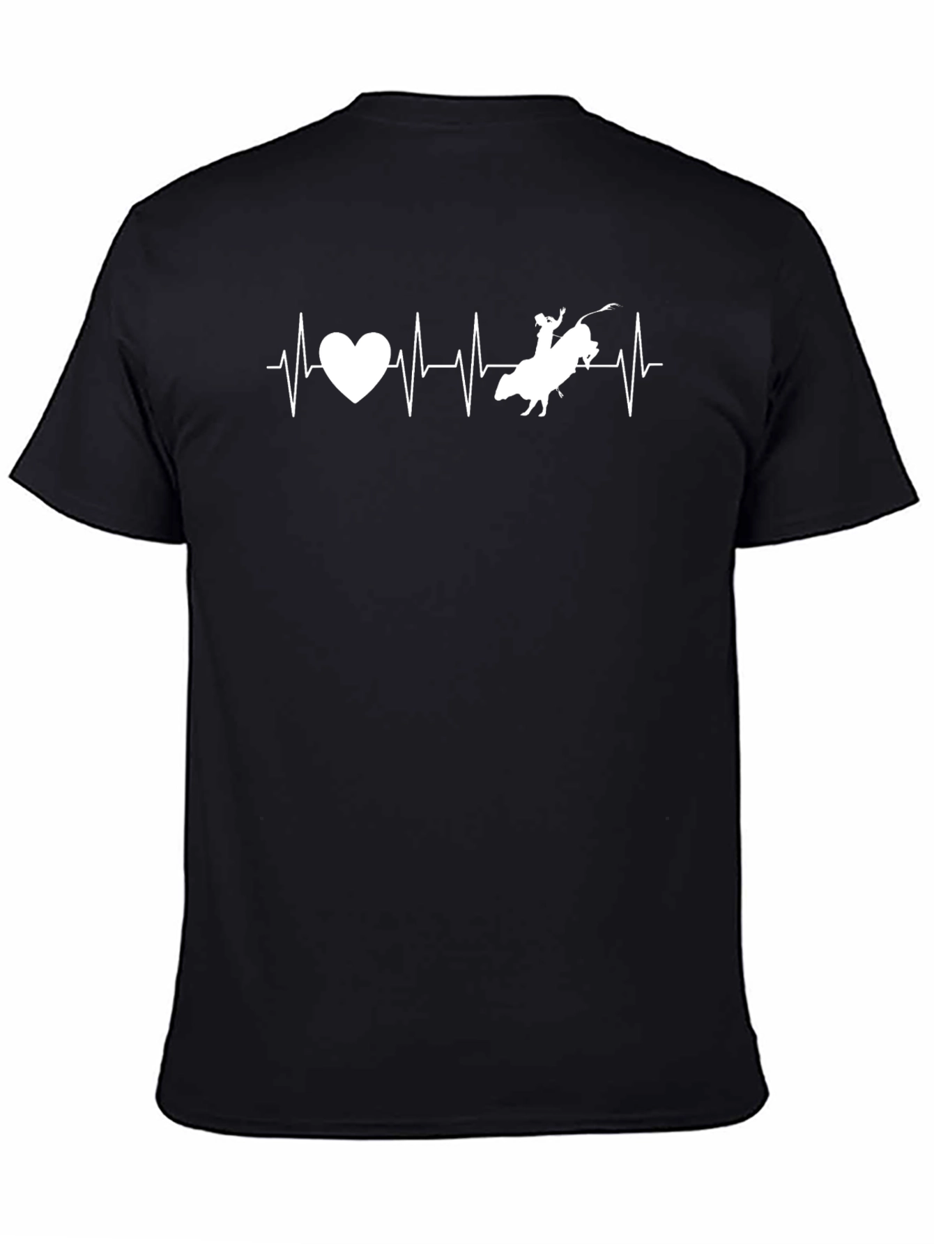 Rodeo Heartbeat T-Shirt - Cowboy Bull Riding Tee